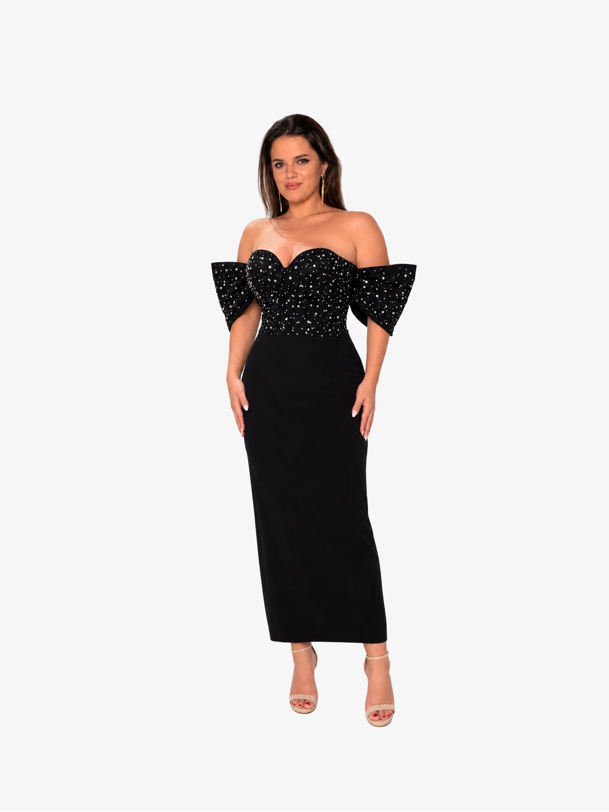 Rochie Midi “Jasmine” Negru