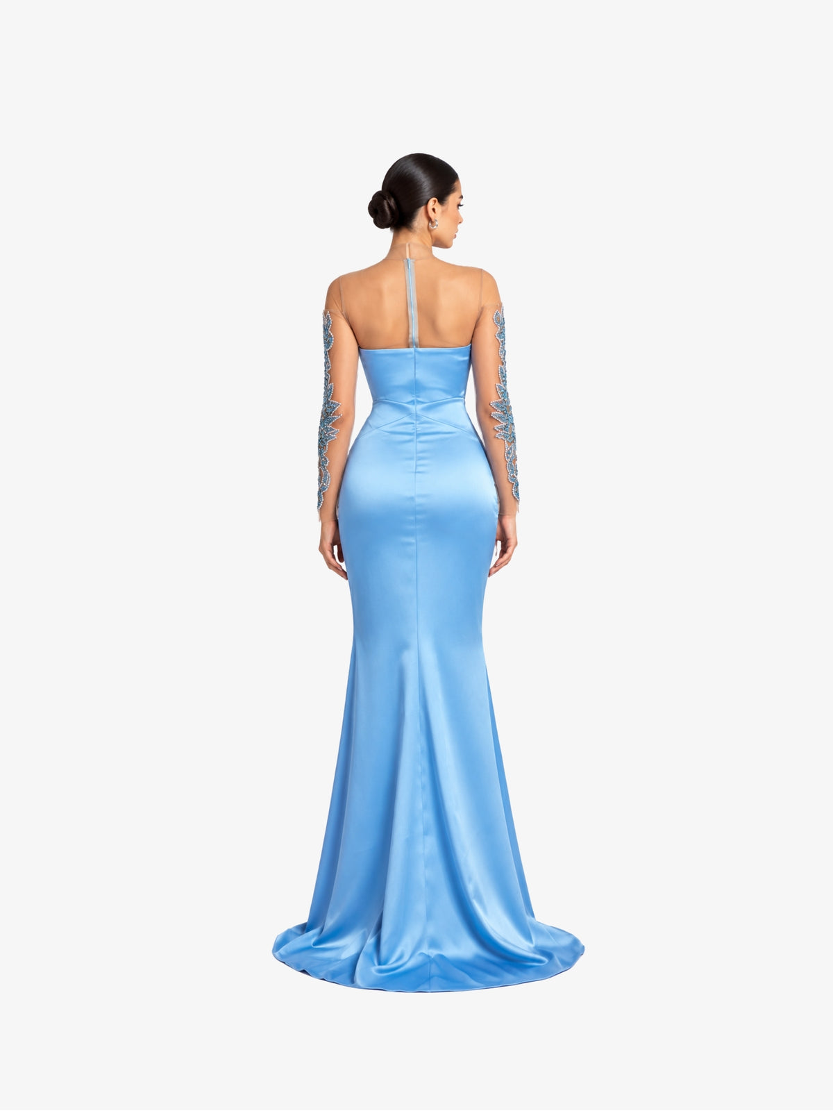 Rochie Lunga "Azira", Albastru Deschis