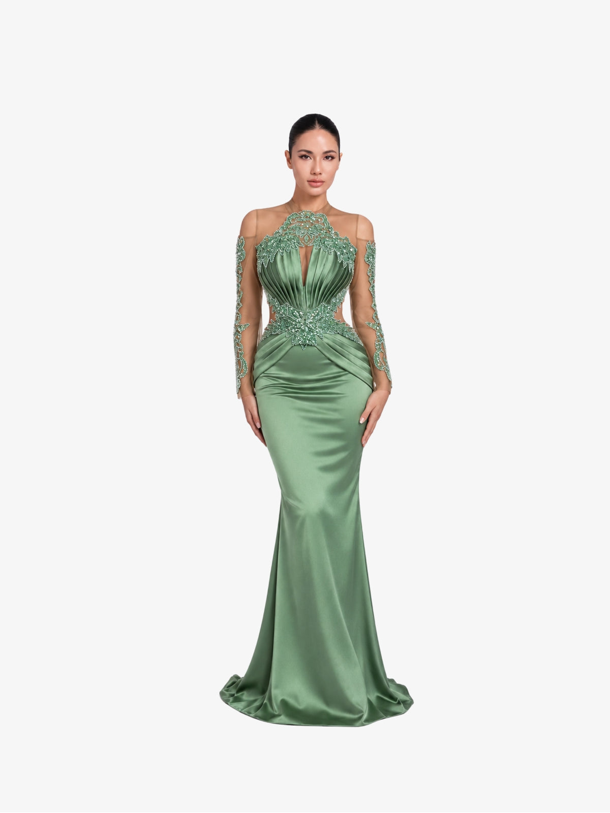 Rochie Lunga "Azira", Verde