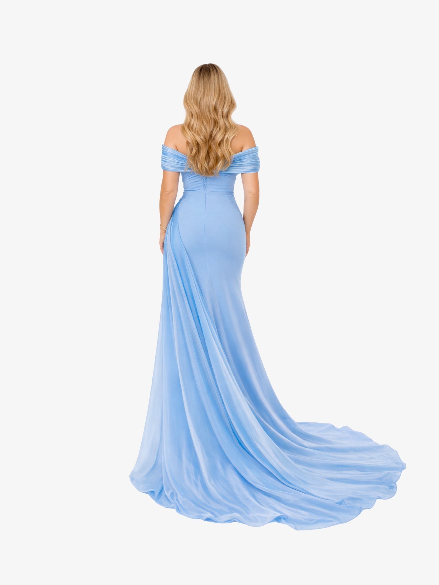 Rochie Lunga "Angelina Luxury", Albastra