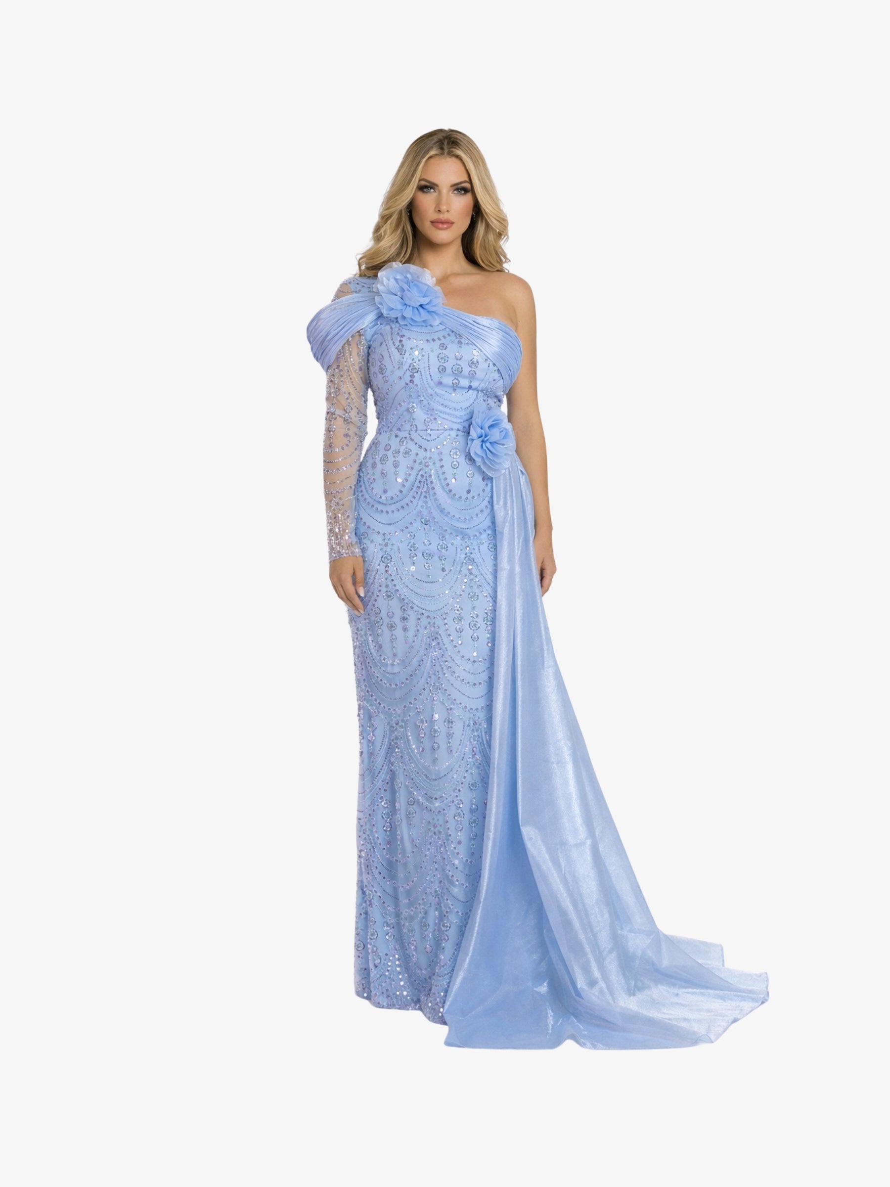 Rochie Lunga "Anastasia", Albastra