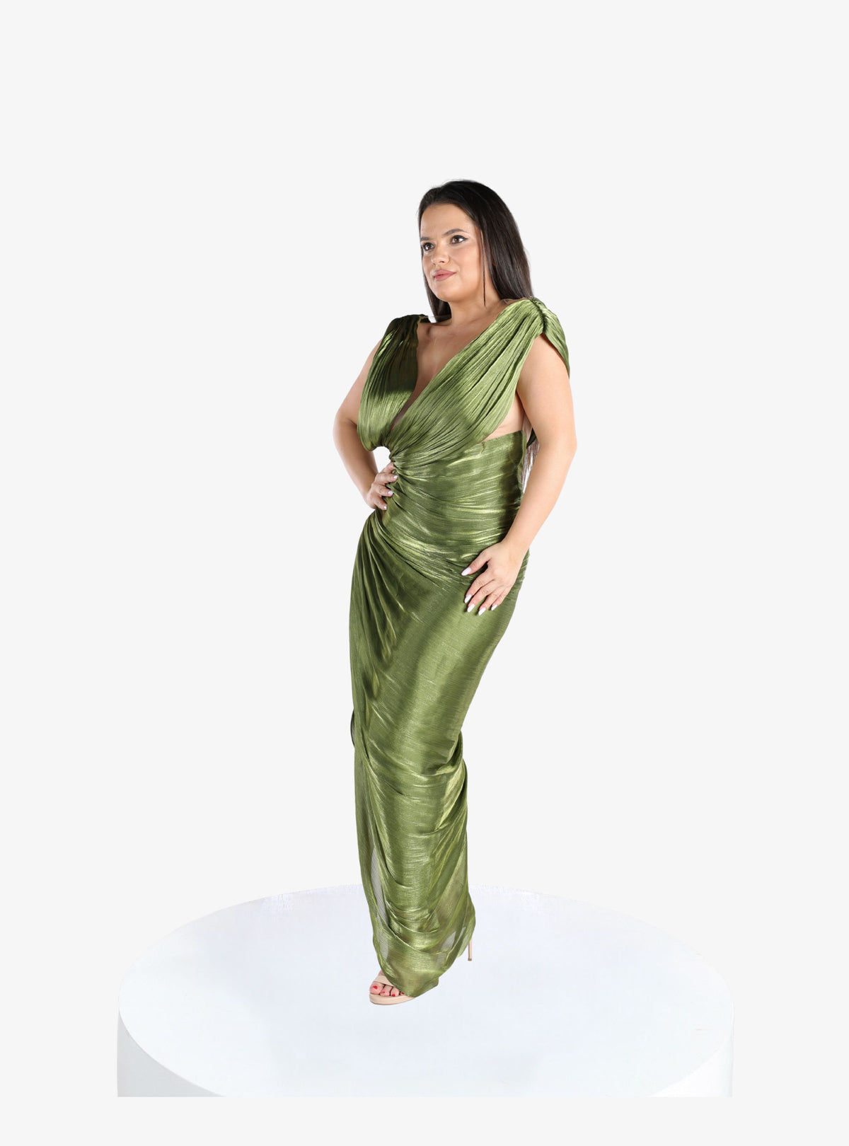 Rochie Midi, “Calypso”, Verde