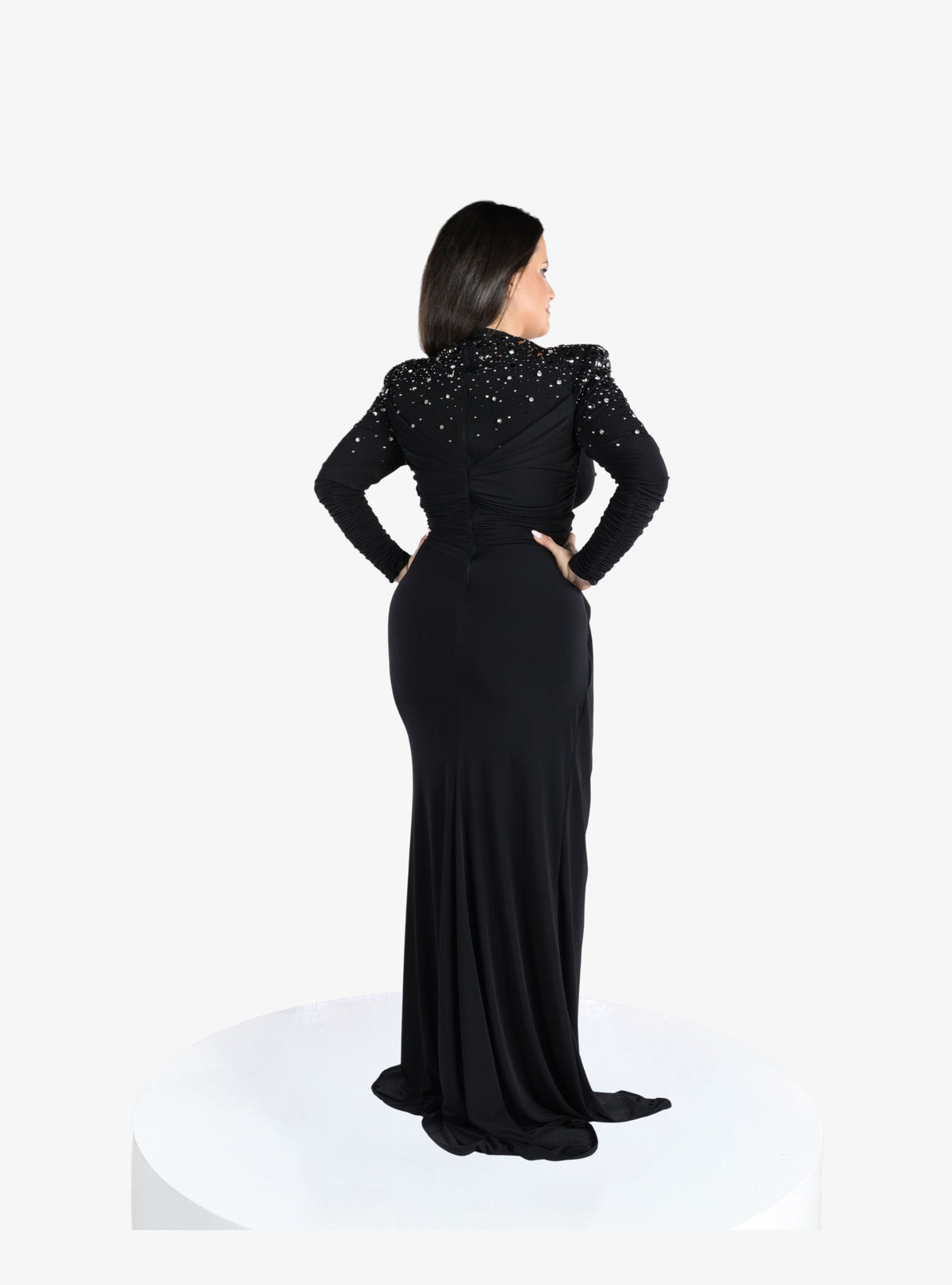 Rochie Eleganta cu Cristale “Noelia”, Negru