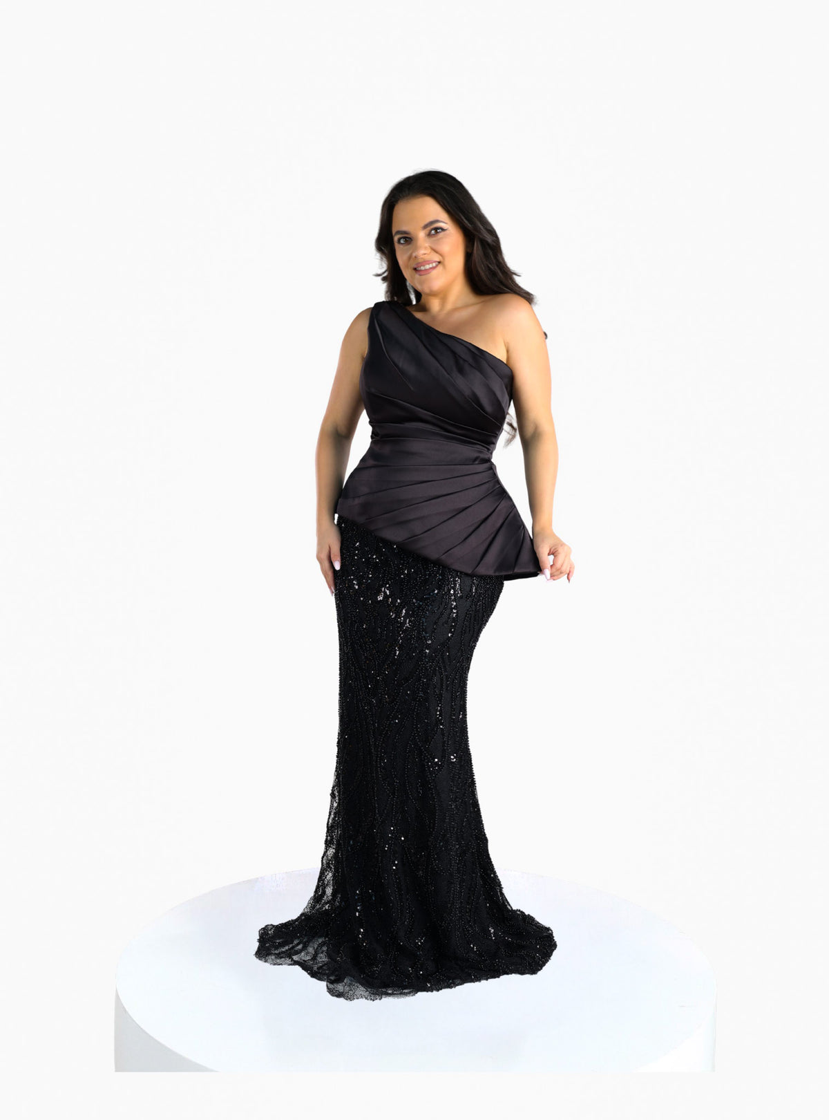 Rochie Eleganta “Amara”, cu Cristale Negre