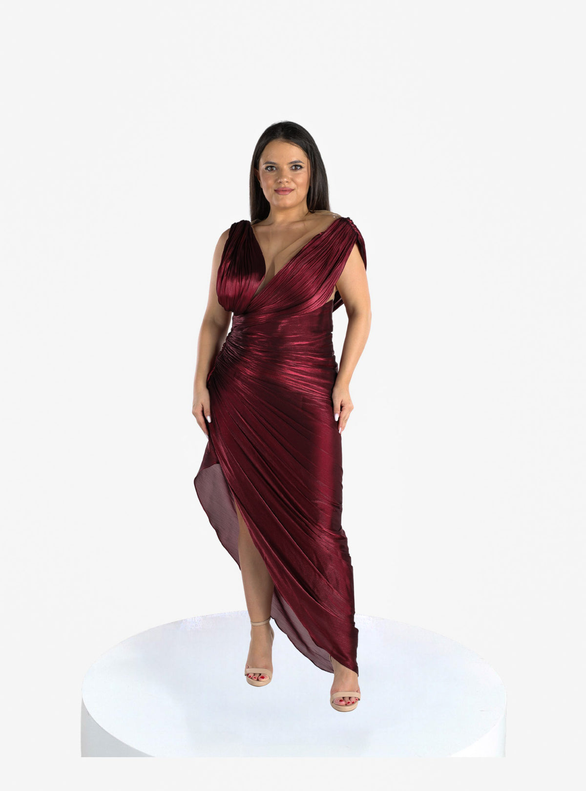 Rochie Midi “Calypso”, Burgundy