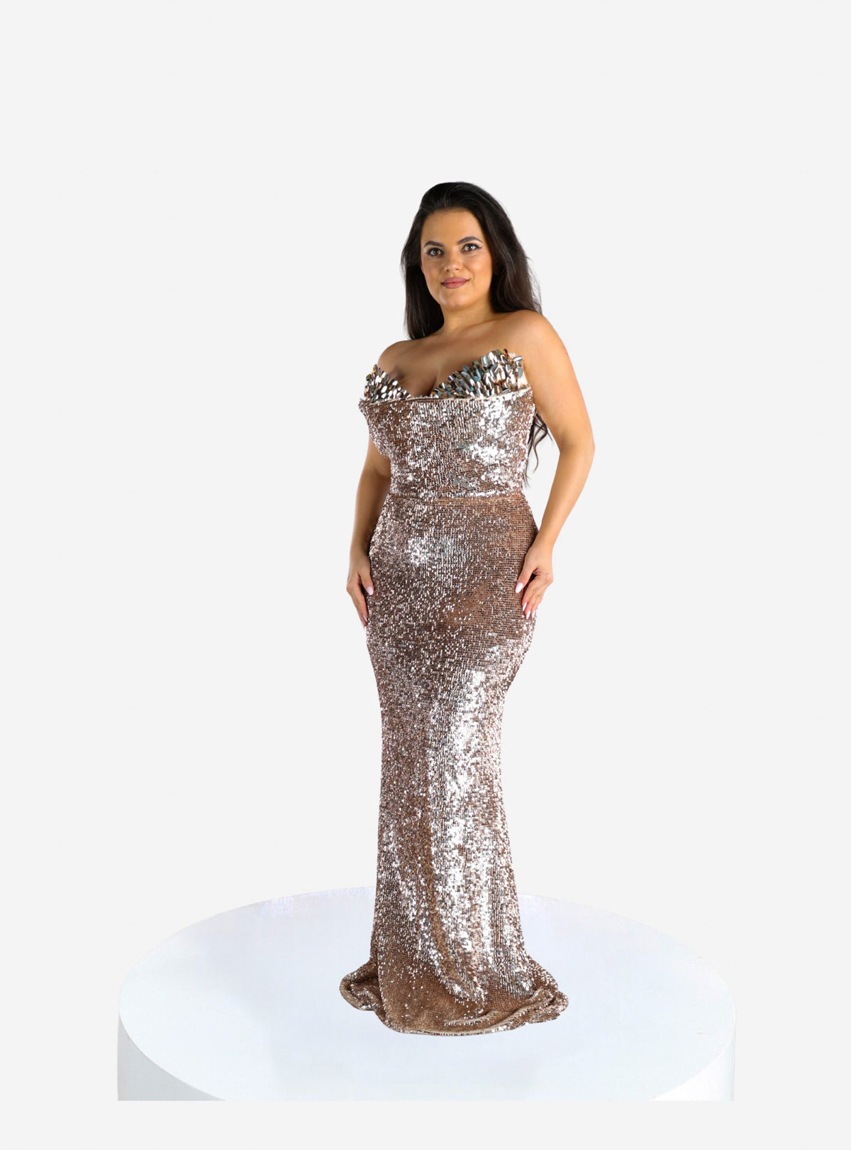 Rochie Eleganta “Asteria” Champagne