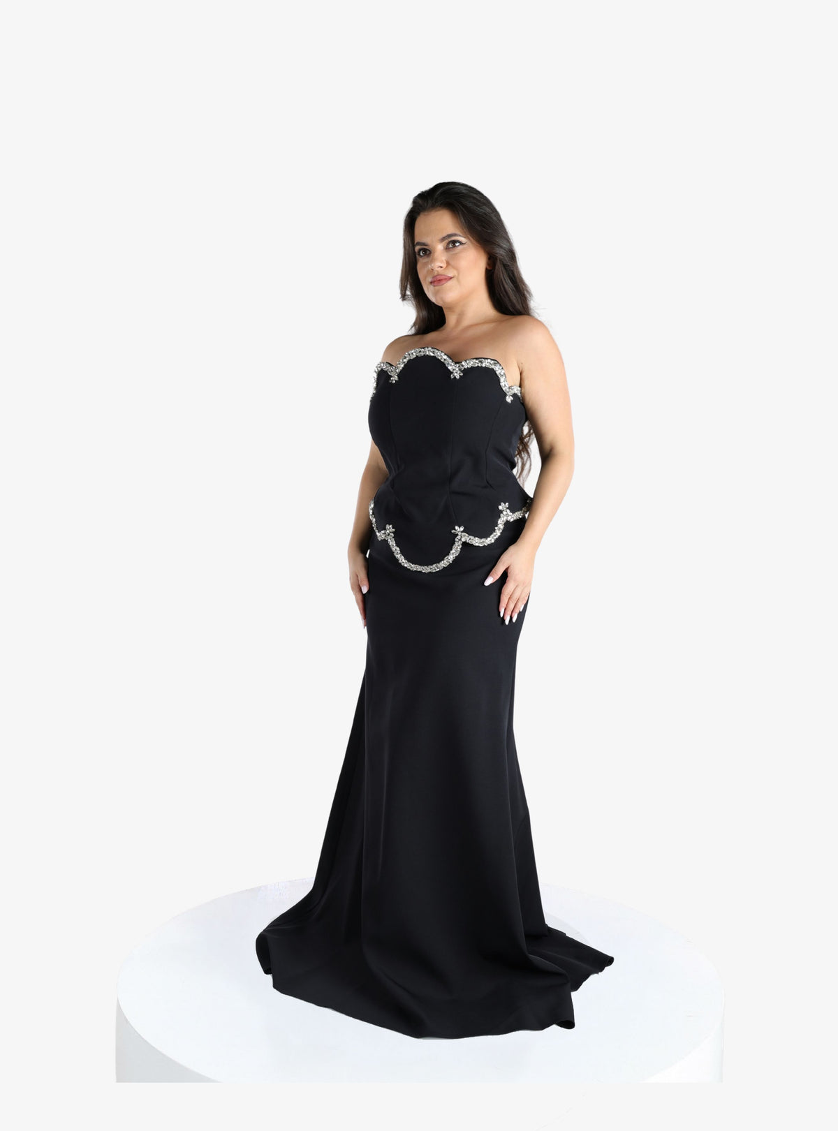 Rochie Eleganta cu Pietre “Deniz”, Negru