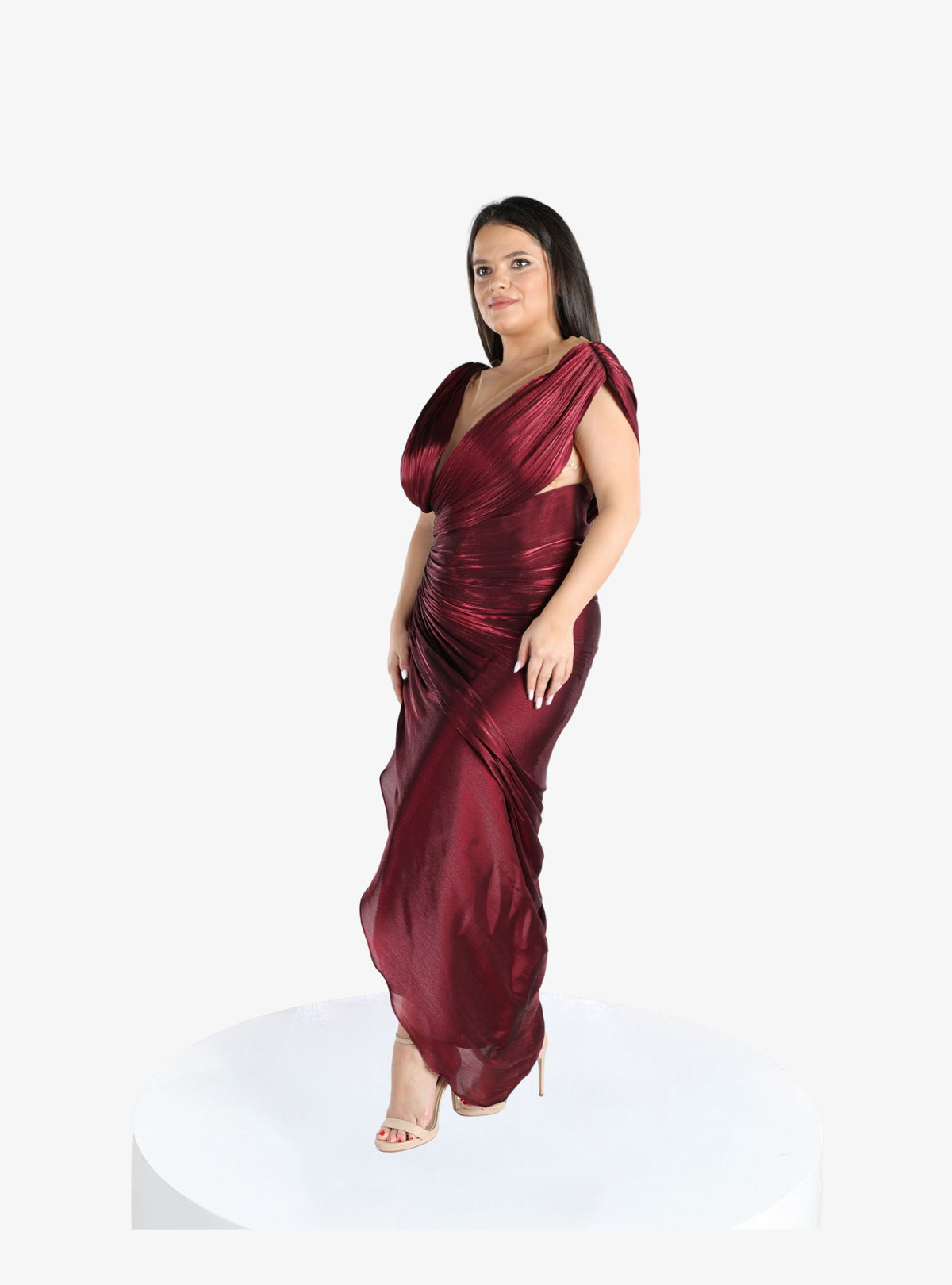 Rochie Midi “Calypso”, Burgundy