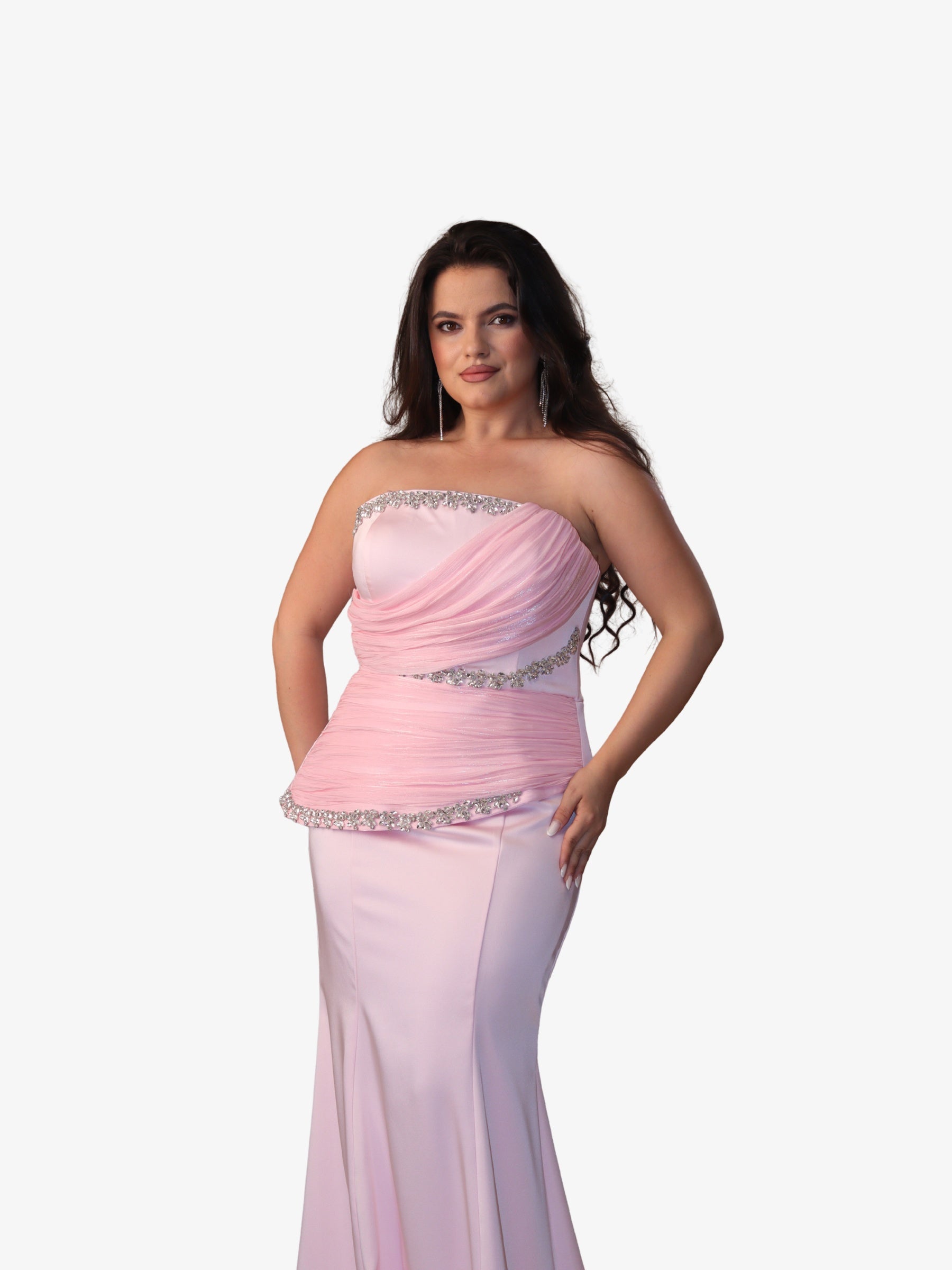 Rochie Luxury cu Corset “ Damasc”, Roz