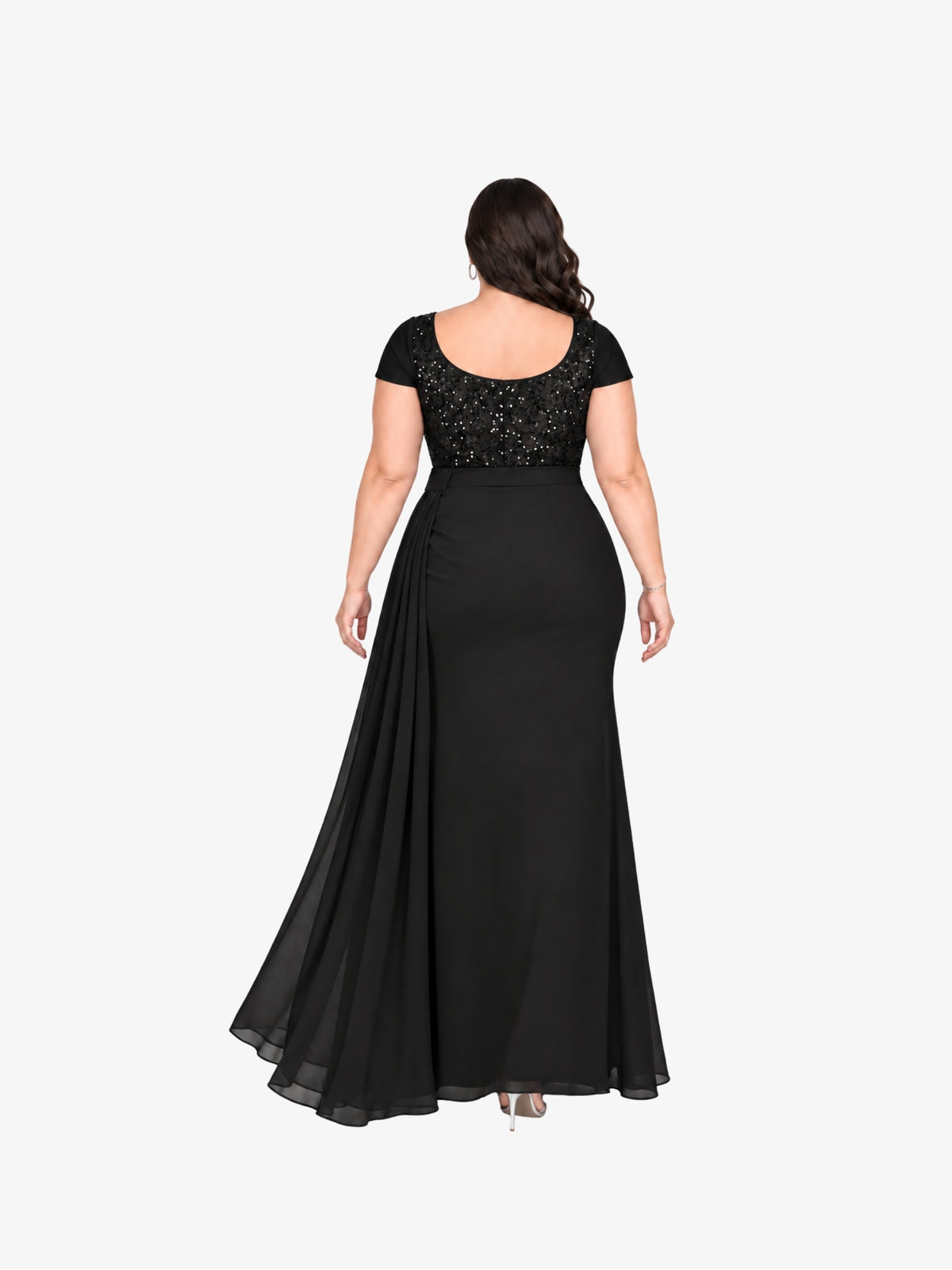 Rochie Eleganta Plus Size “Ravenna”, Negru