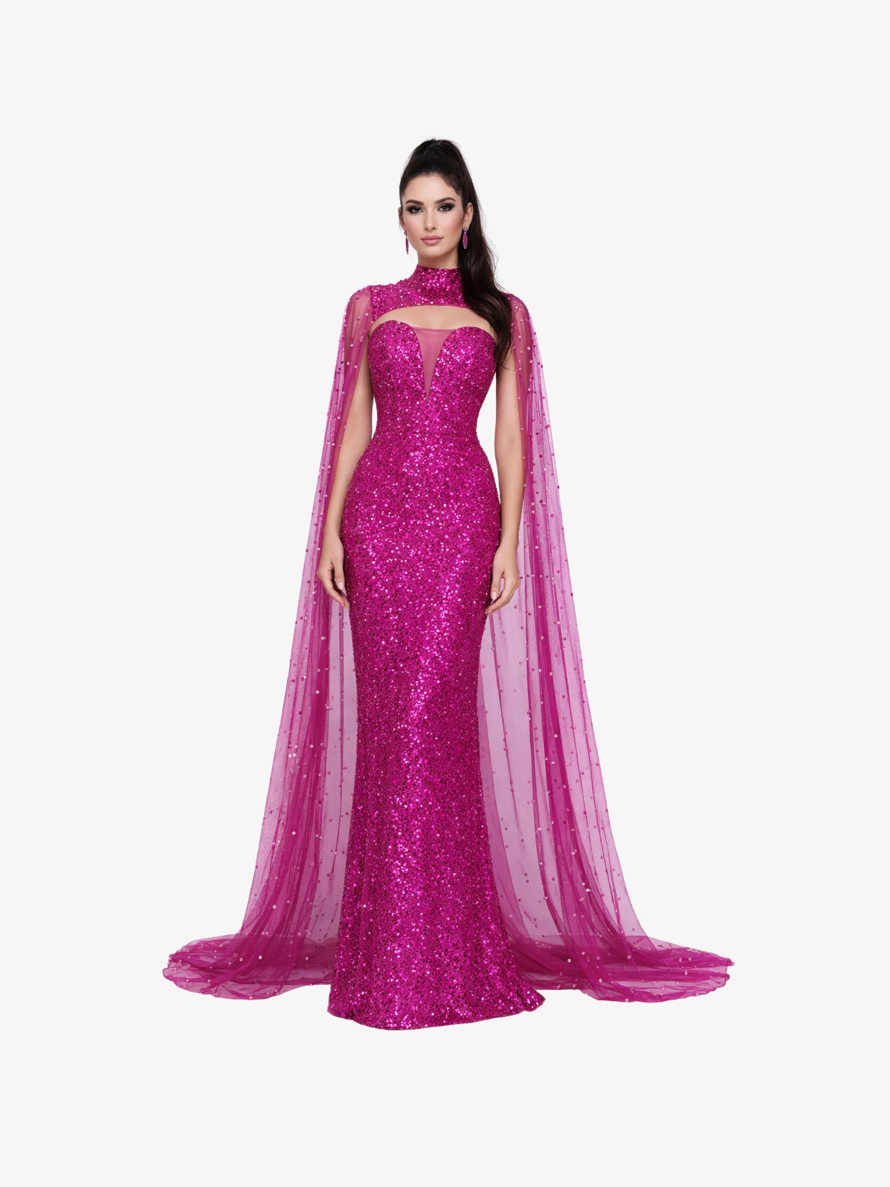 Rochie Lunga “Altesa”, Fuchsia