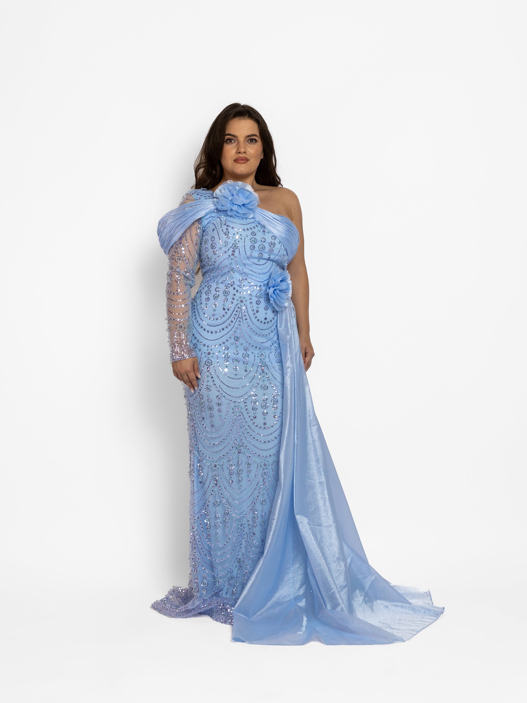 Rochie Lunga "Anastasia", Albastra