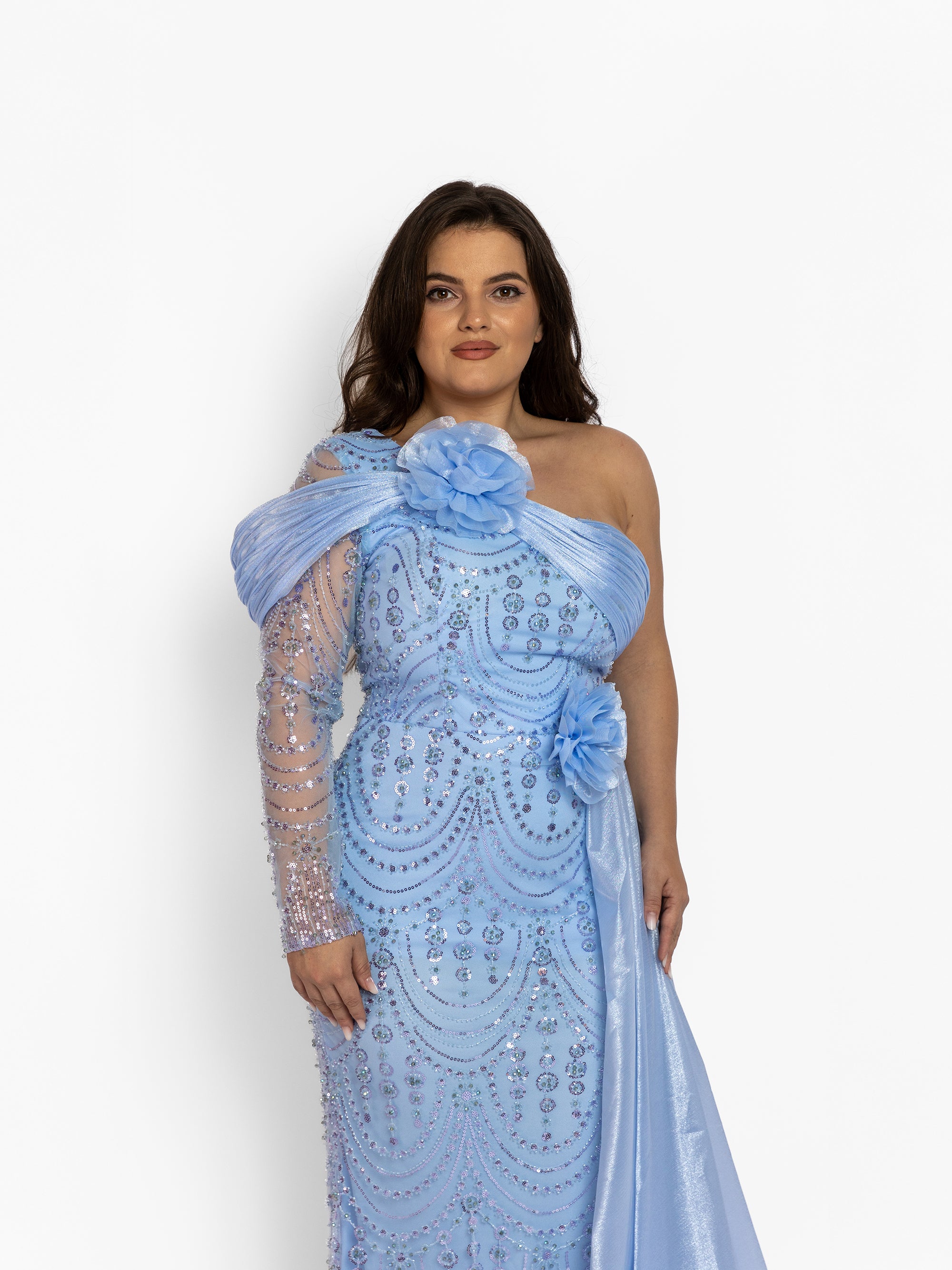 Rochie Lunga "Anastasia", Albastra