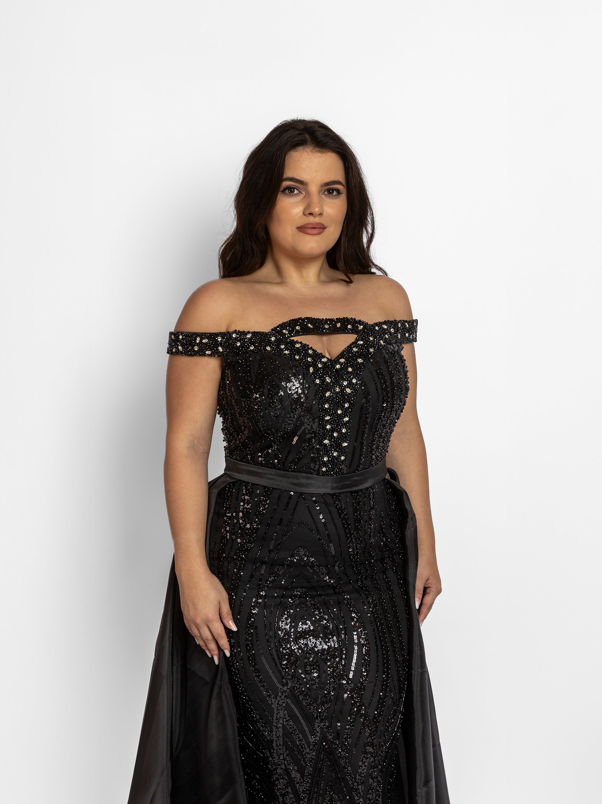 Rochie Lunga "Rebeca", Neagra