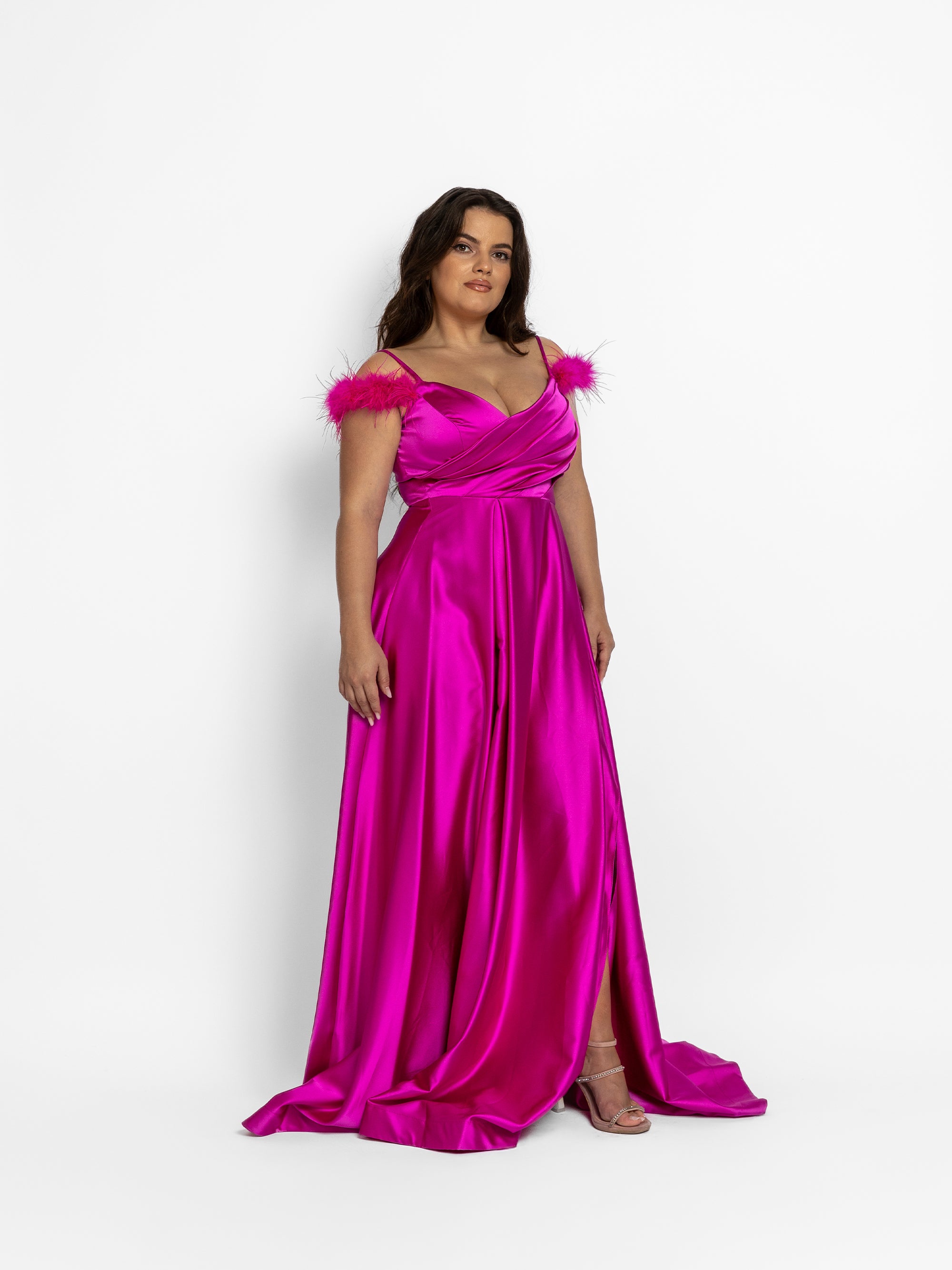 Rochie Lunga "Aya" Fucsia