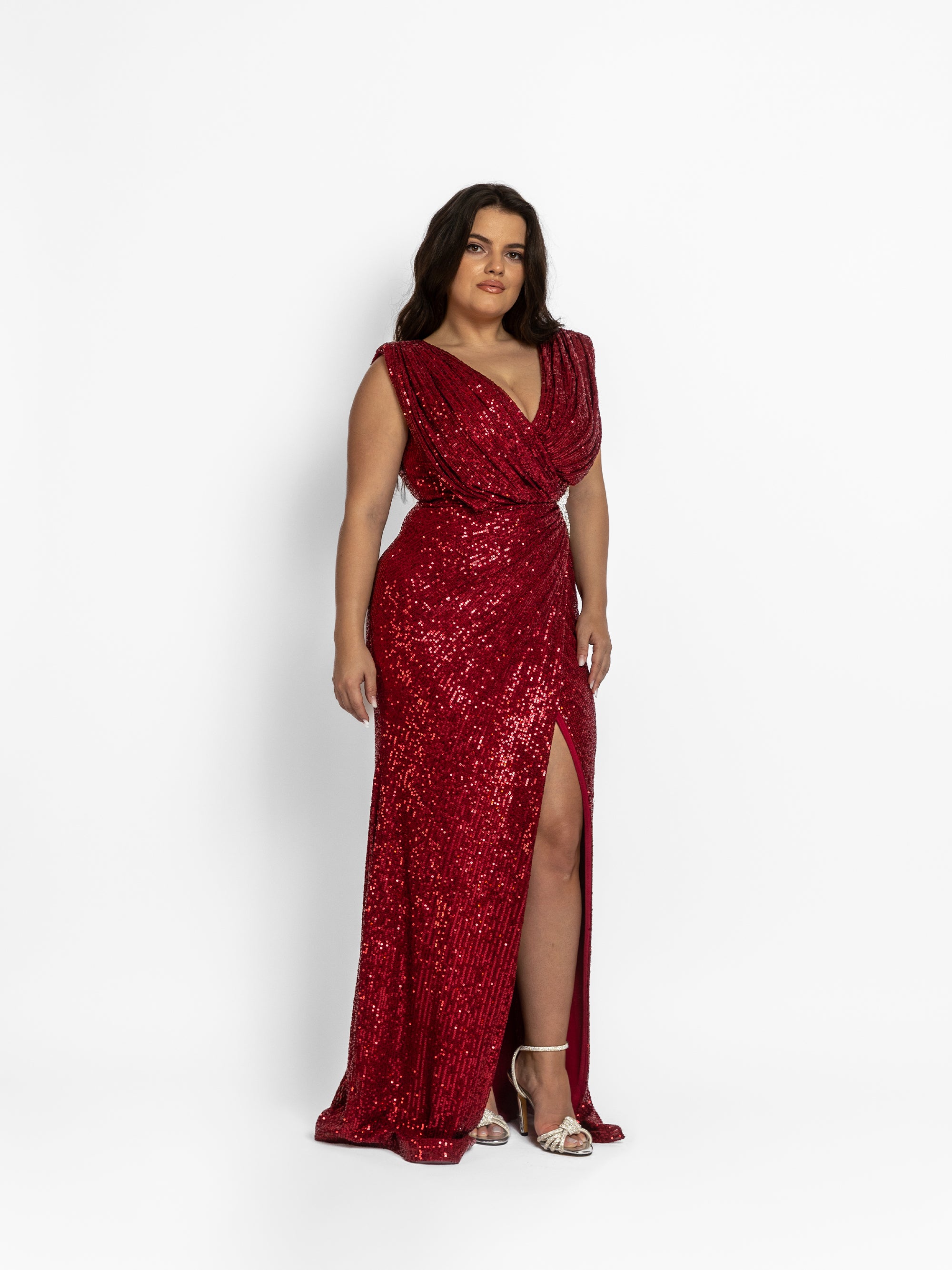Rochie Lunga "Vera", Burgundy