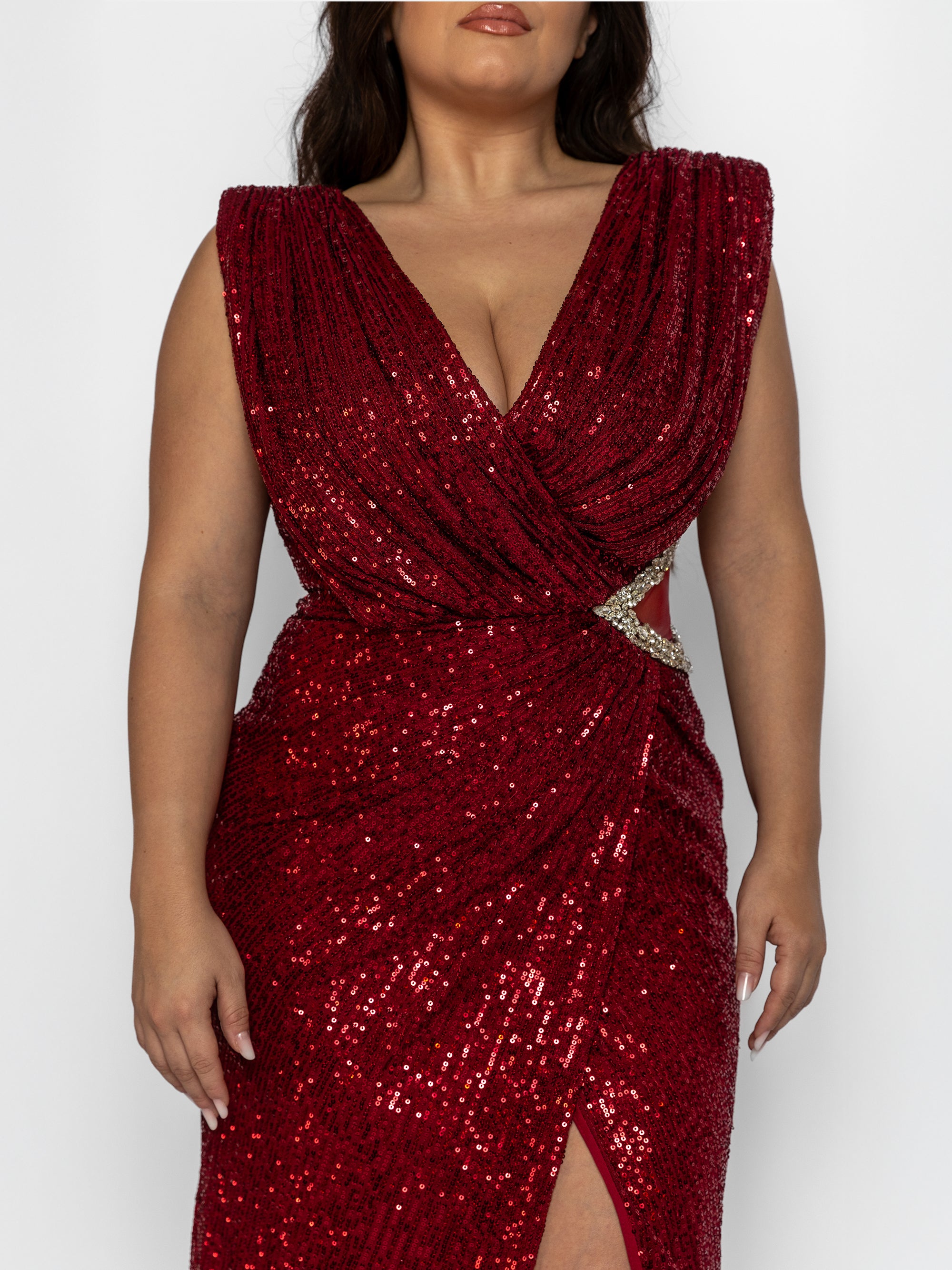 Rochie Lunga "Vera", Burgundy