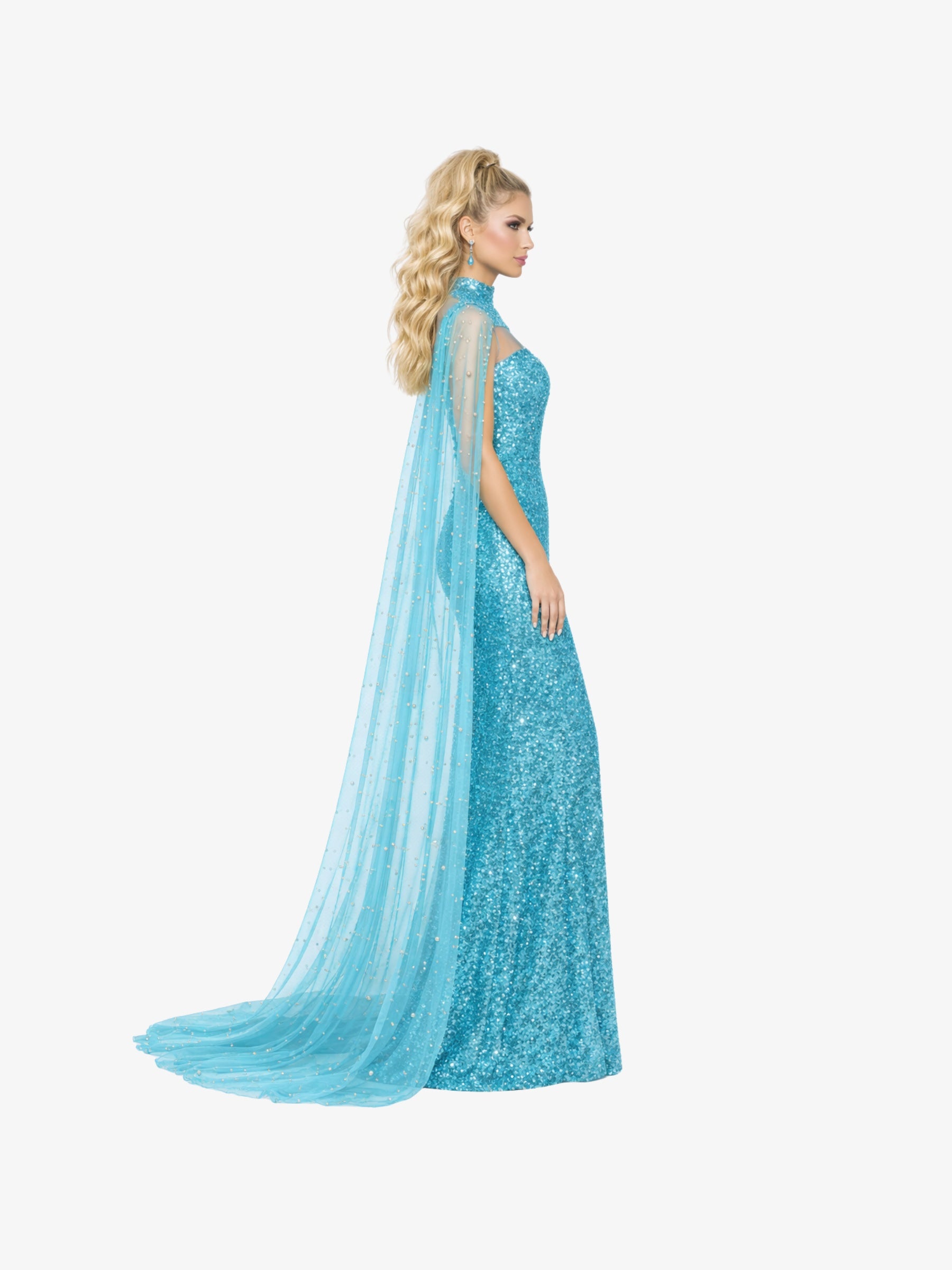 Rochie Lunga “Altesa”, Turcoaz