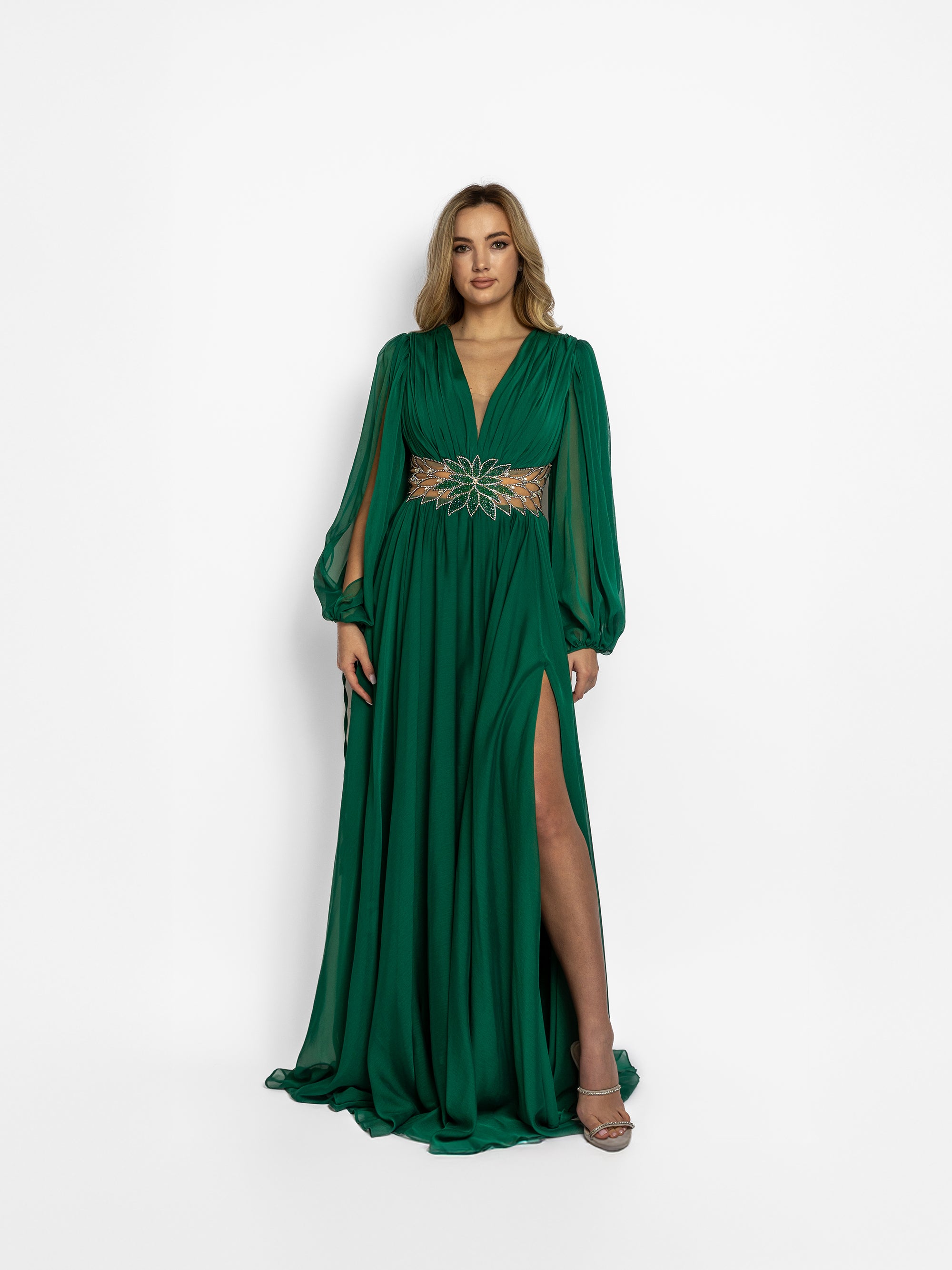 Rochie Lunga " Cassandra" Verde