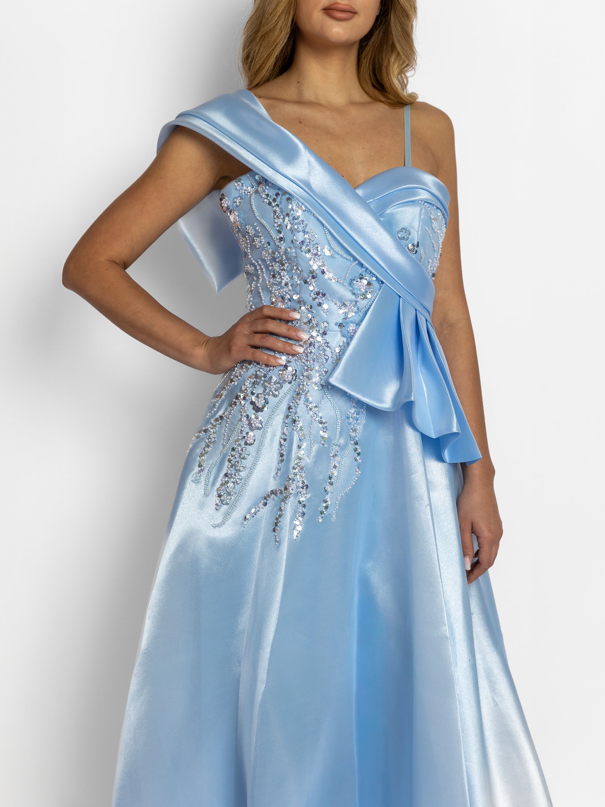 Rochie Lunga "Linda", Albastra