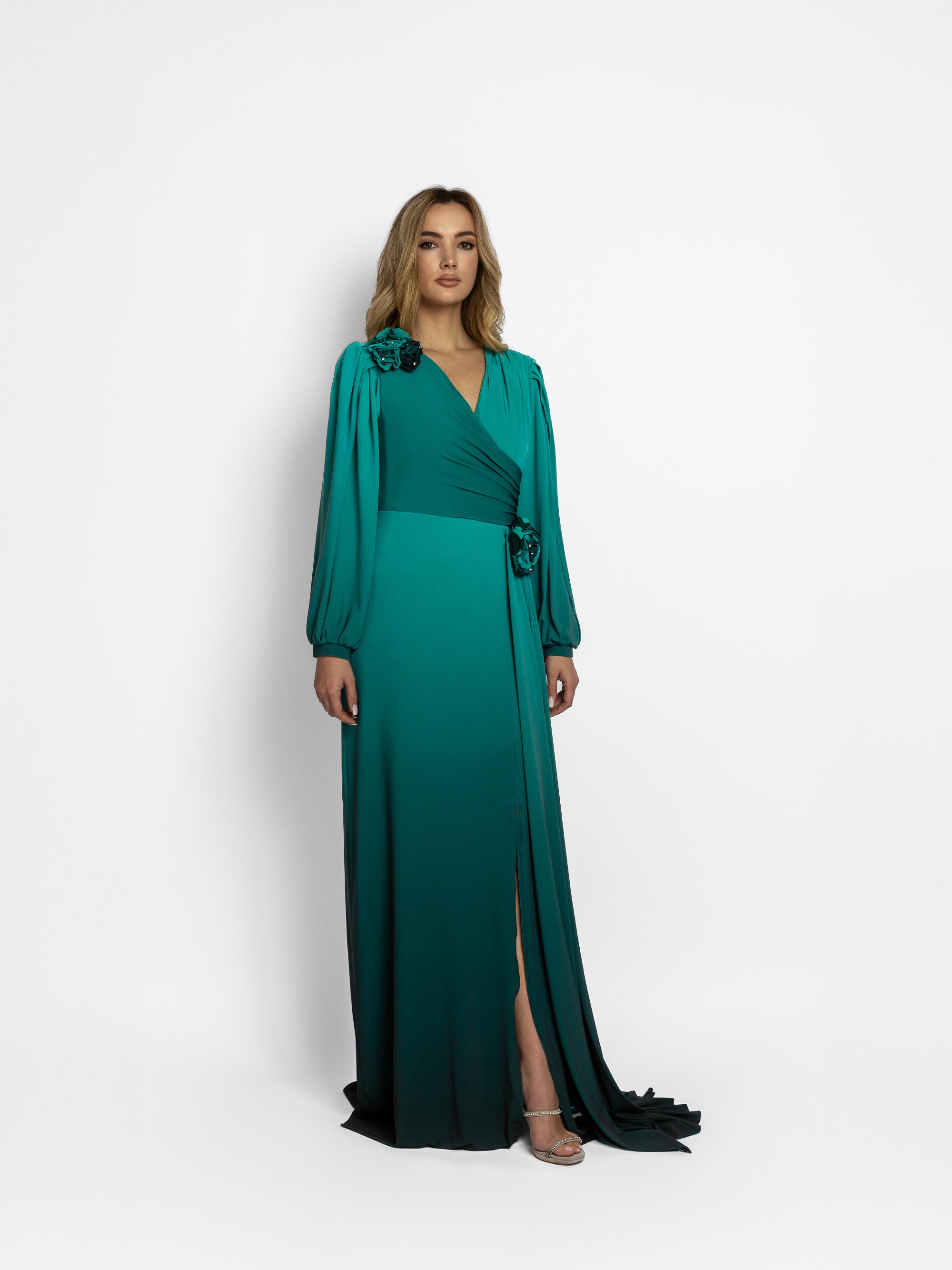 Rochie Lunga "Maira", Turcoaz