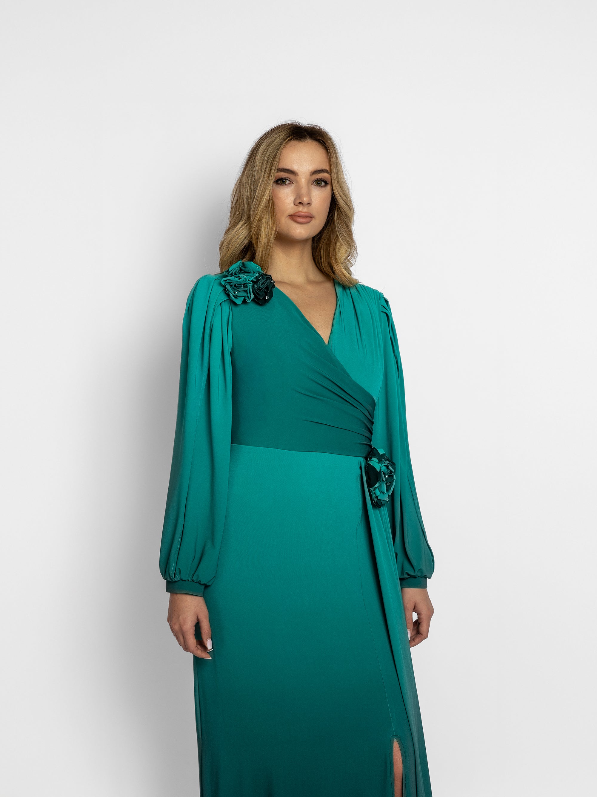 Rochie Lunga "Maira", Turcoaz