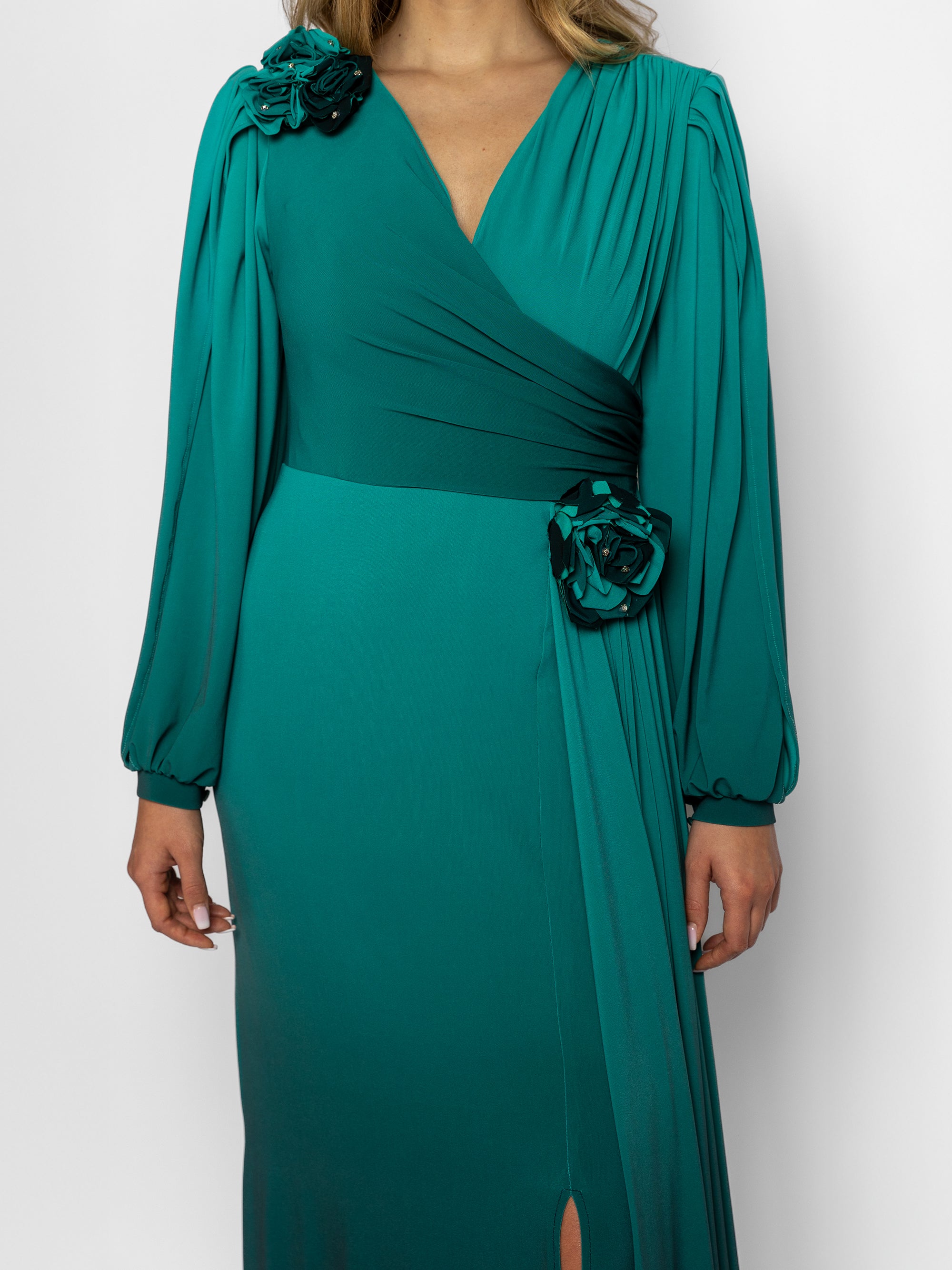 Rochie Lunga "Maira", Turcoaz