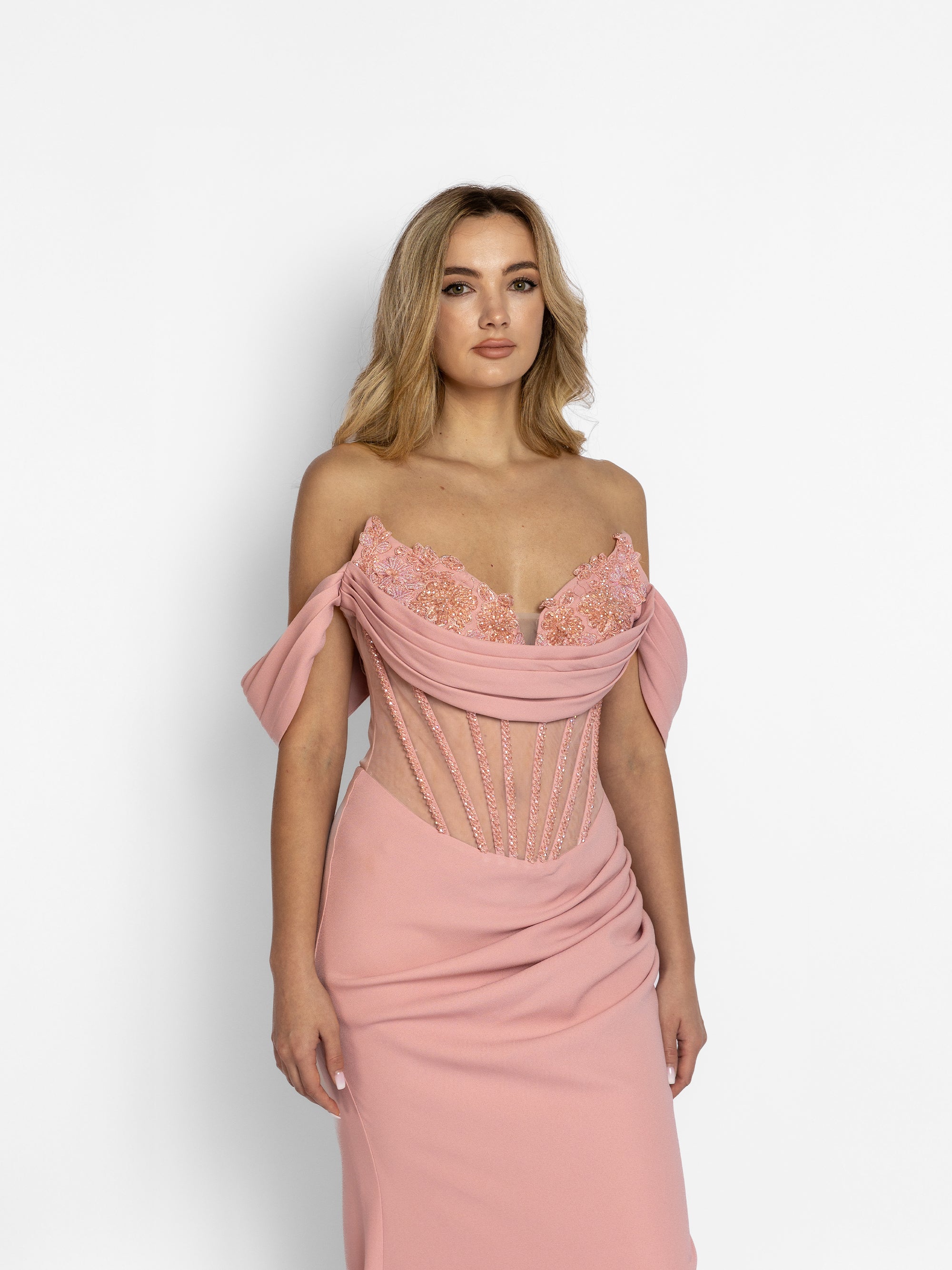 Rochie Lunga "Charlote Luxury", Roz