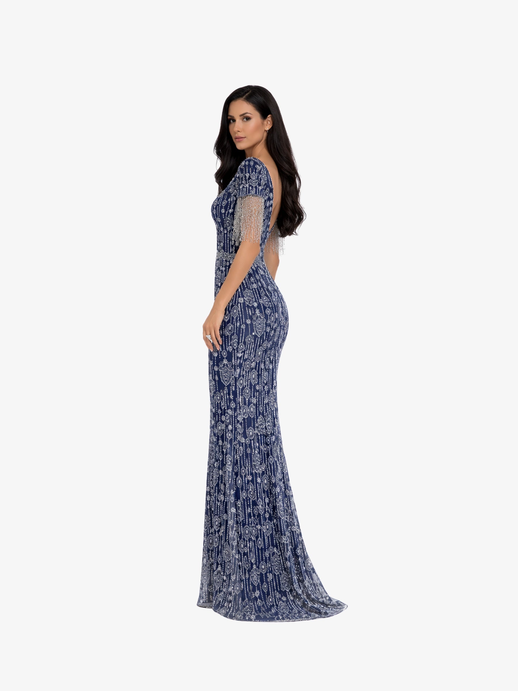 Rochie Lunga “Venice”, Albastru