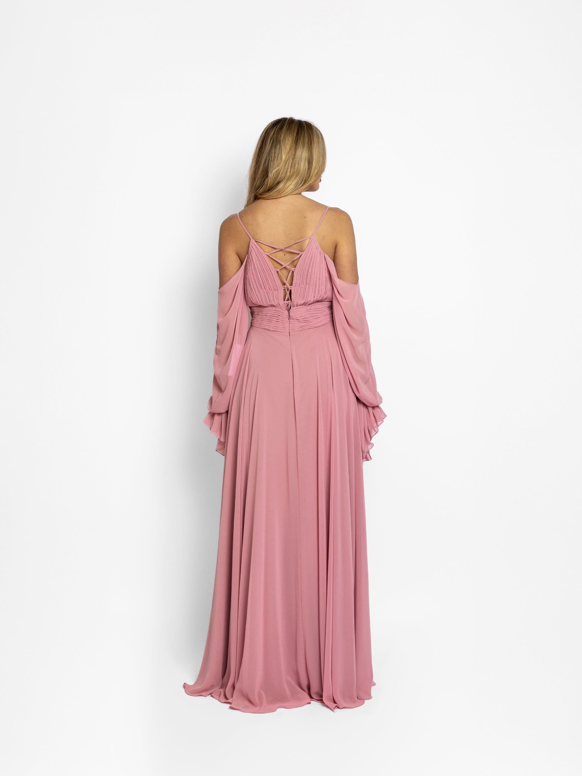 Rochie Lunga "Agnes" Roz