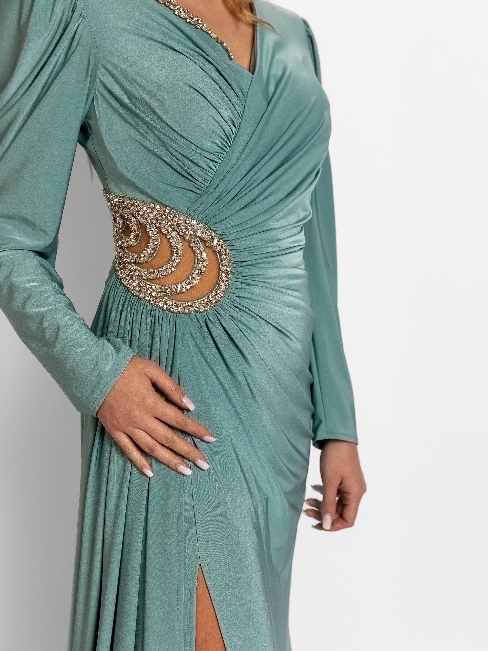 Rochie Lunga "Irma", Turcoaz