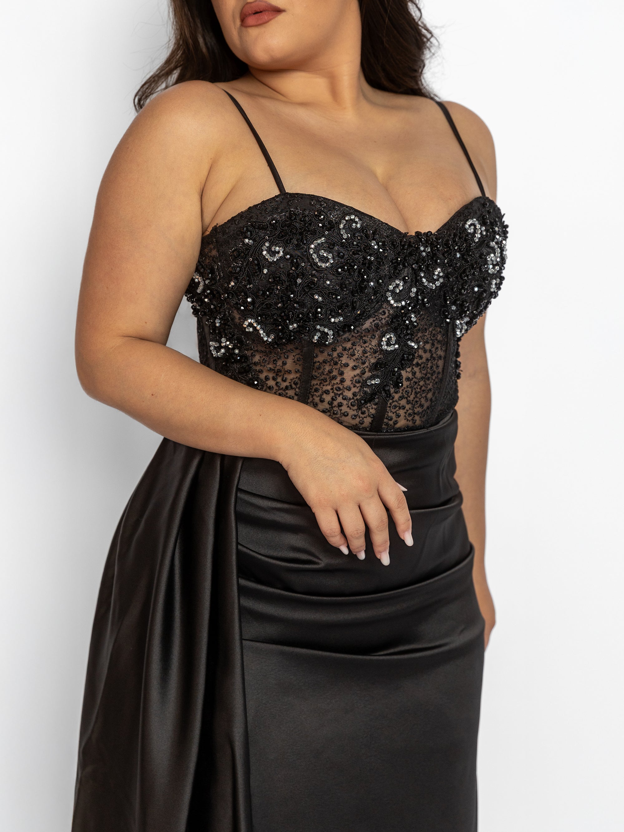 Rochie Lunga "Melody", Neagra