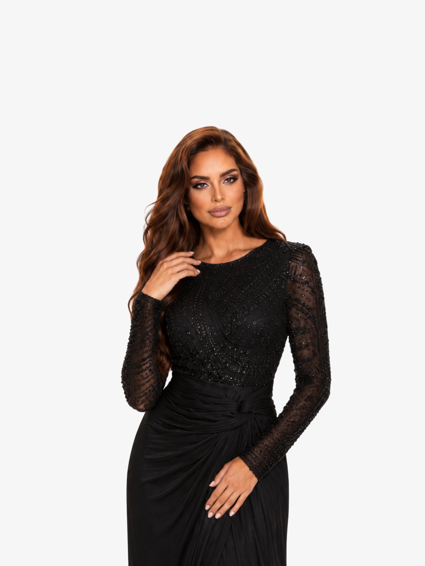Rochie Lunga “Illona”, Negru - (Video)