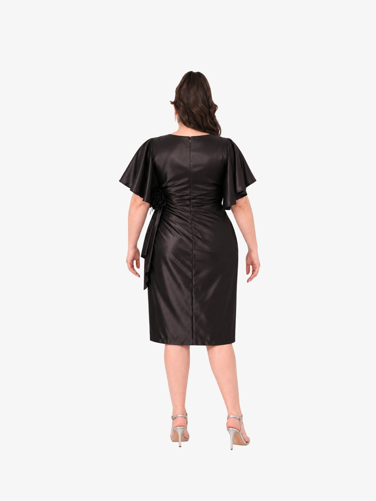 Rochie Midi Plus Size “Noirelle”, Maro Espresso