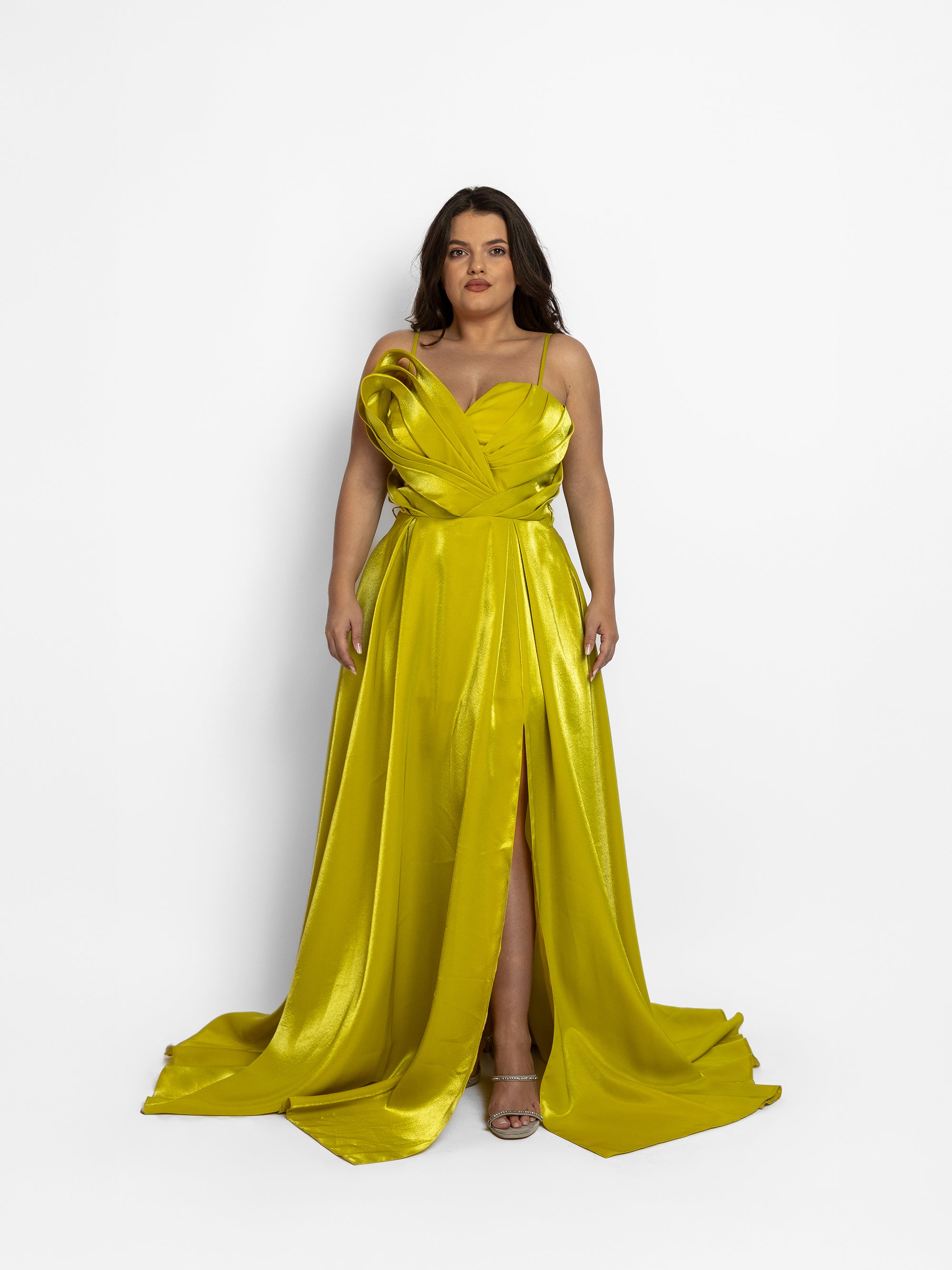 Rochie Lunga "Casy", Verde Fistic