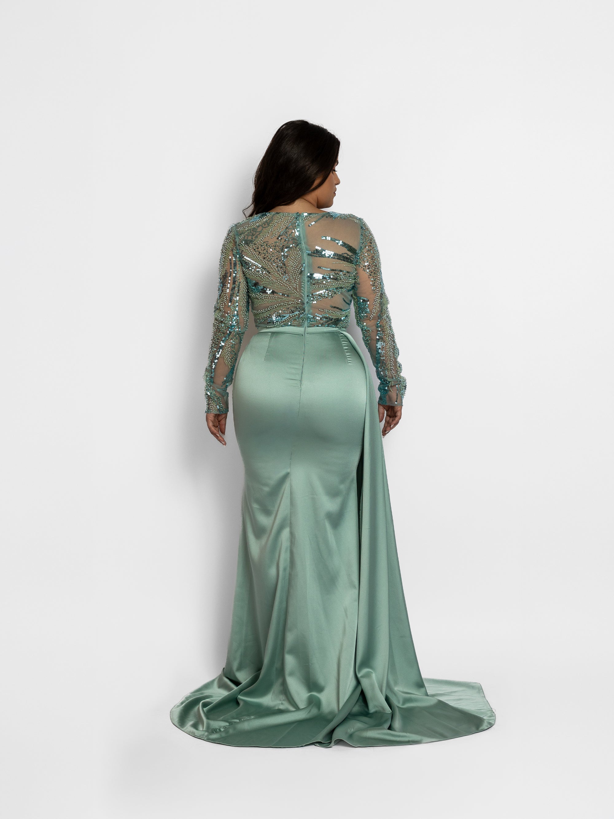 Rochie Lunga "Karla", Turcoaz