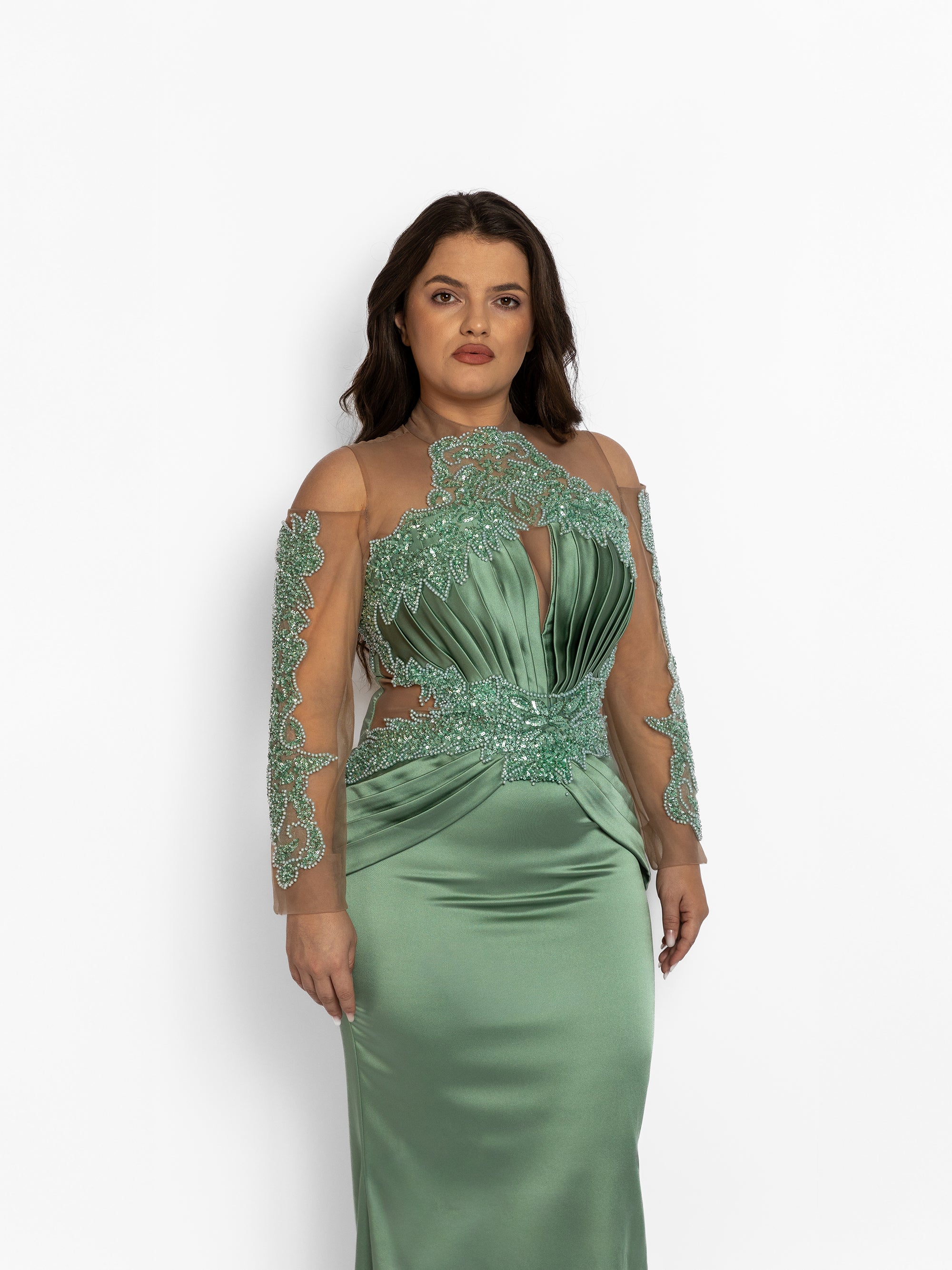 Rochie Lunga "Azira", Verde