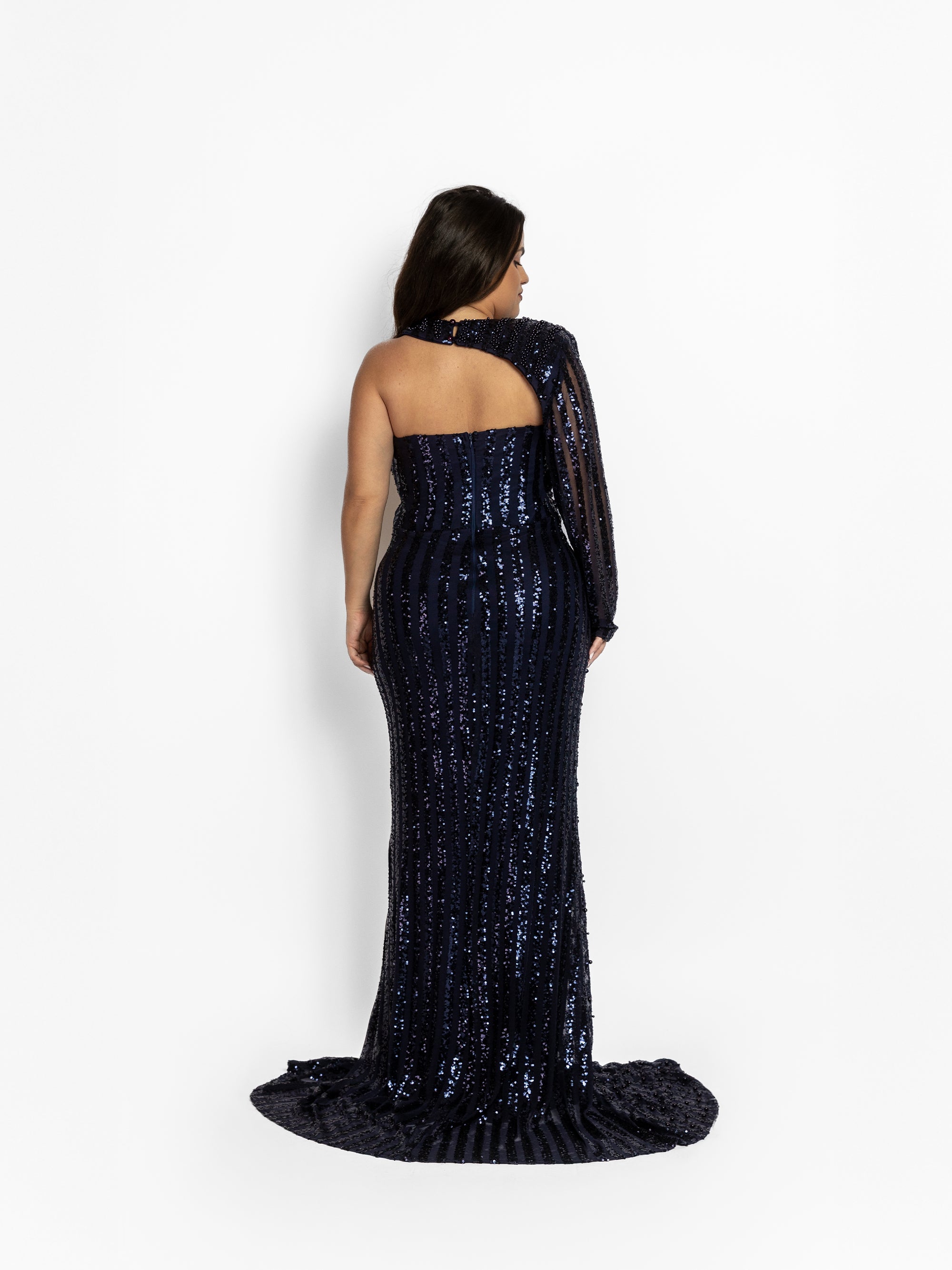 Rochie Lunga "Ingrid", Albastru Inchis