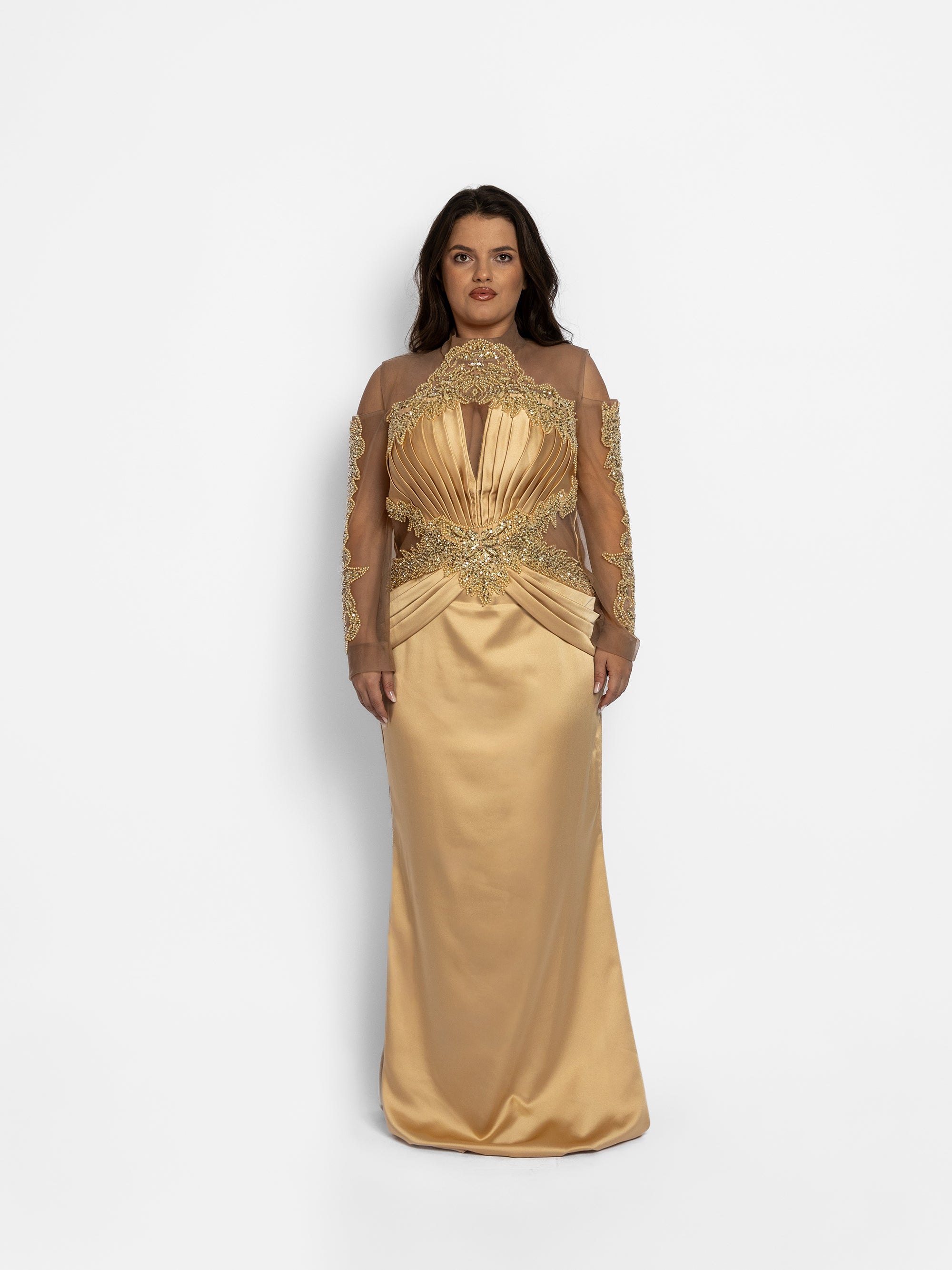 Rochie Lunga "Azira", Aurie
