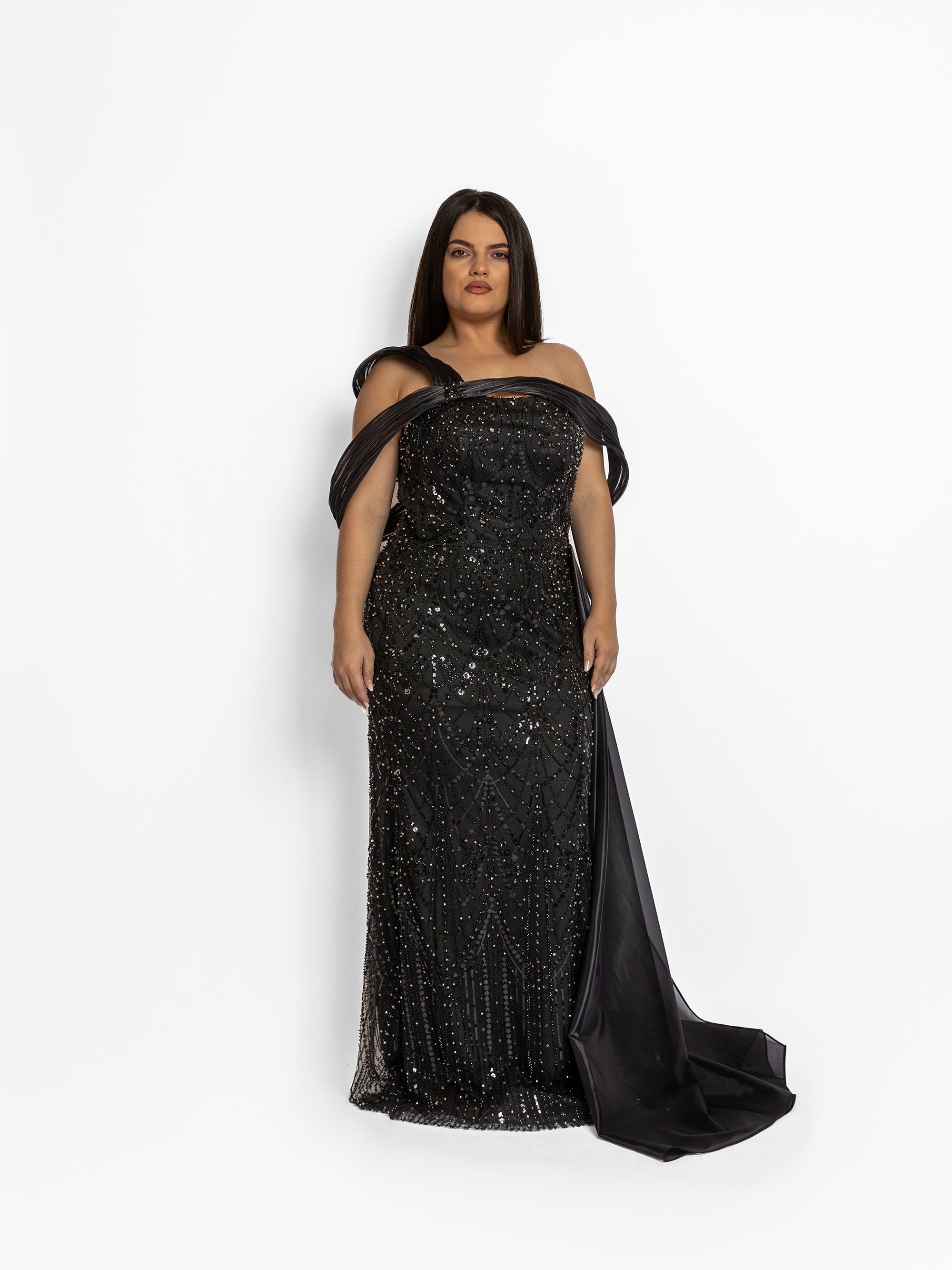 Rochie Lunga "Leyla Royale", Negru
