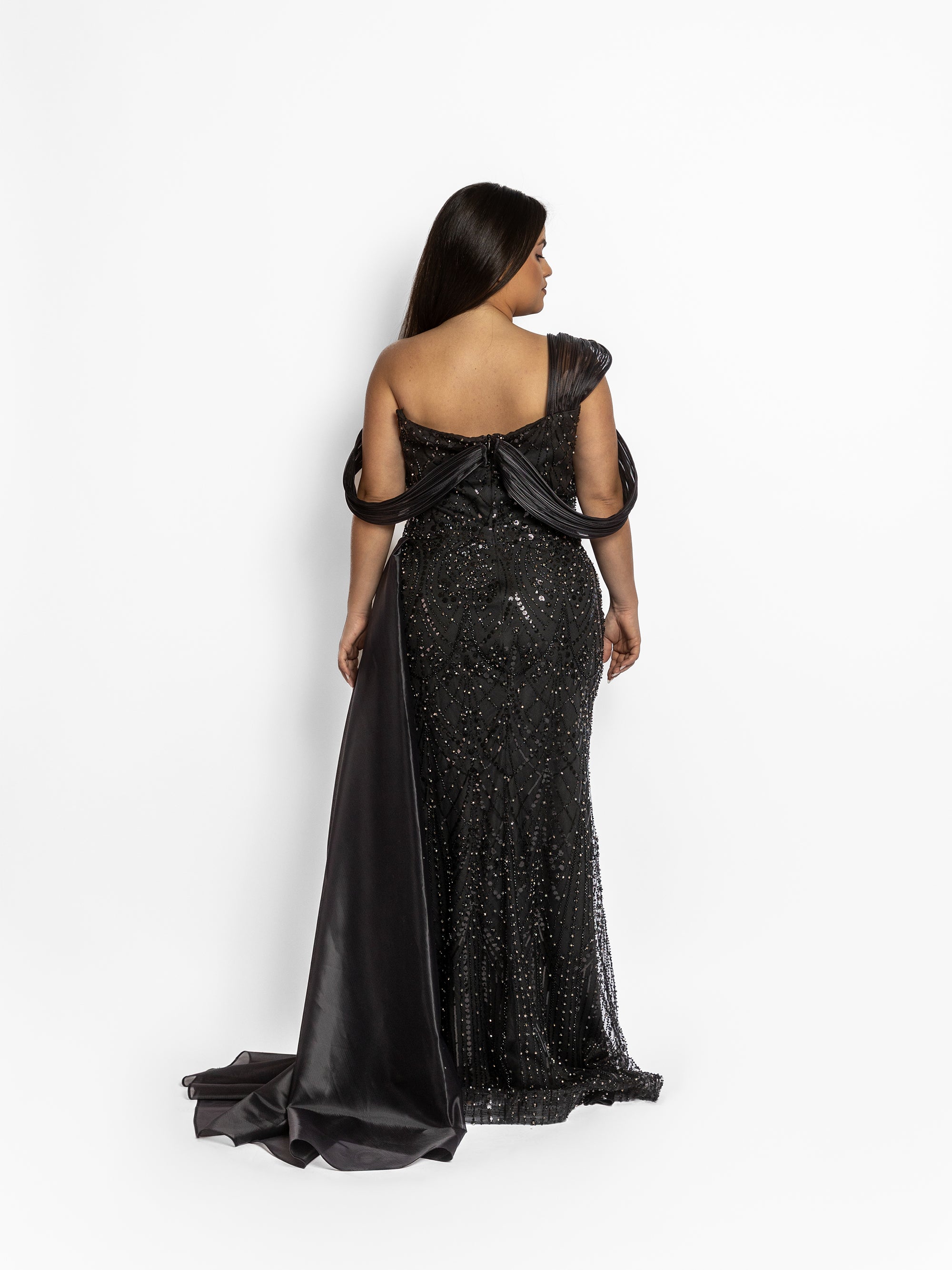 Rochie Lunga "Leyla Royale", Negru