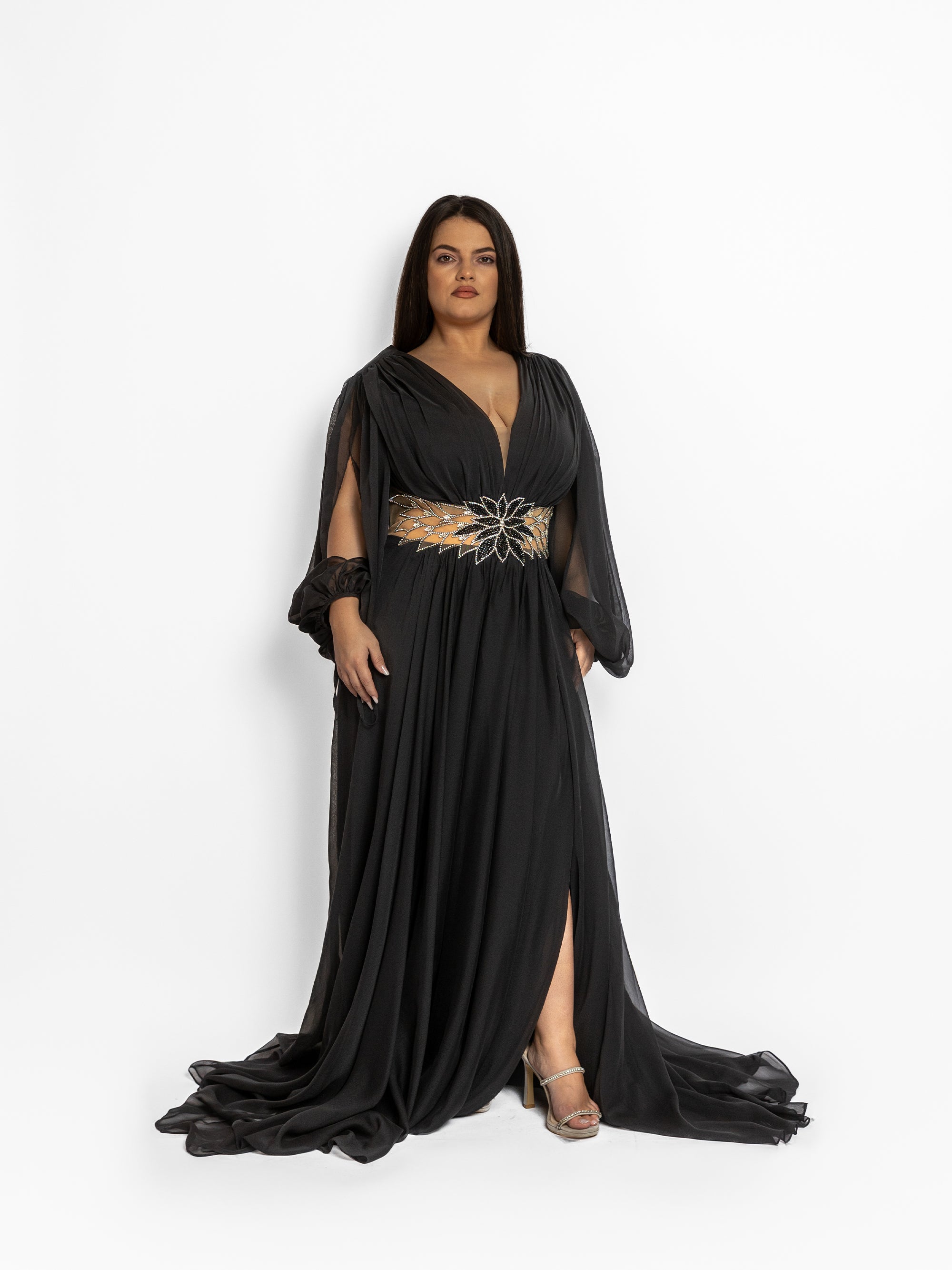 Rochie Lunga "Cassandra" Negru