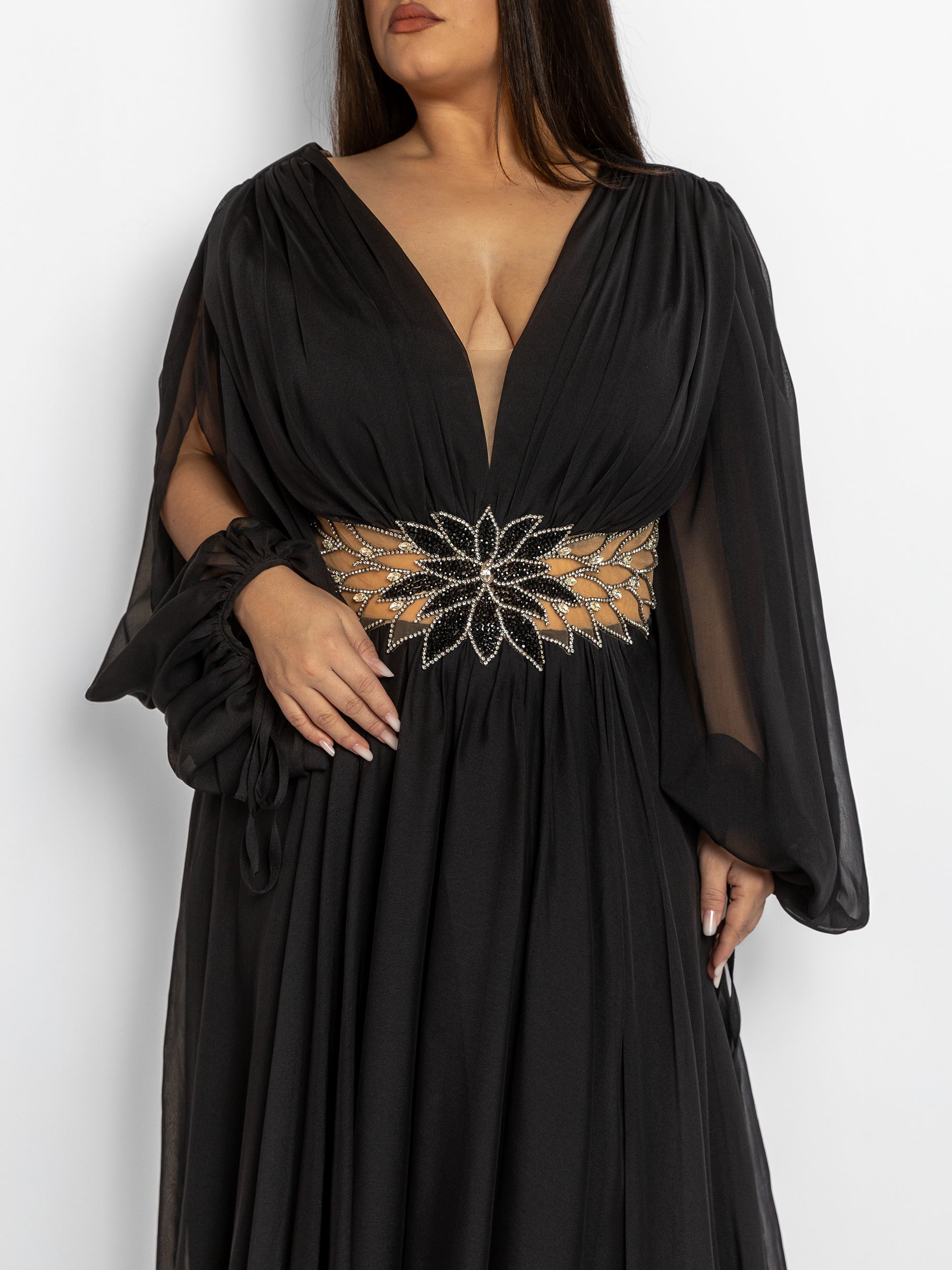Rochie Lunga "Cassandra" Negru