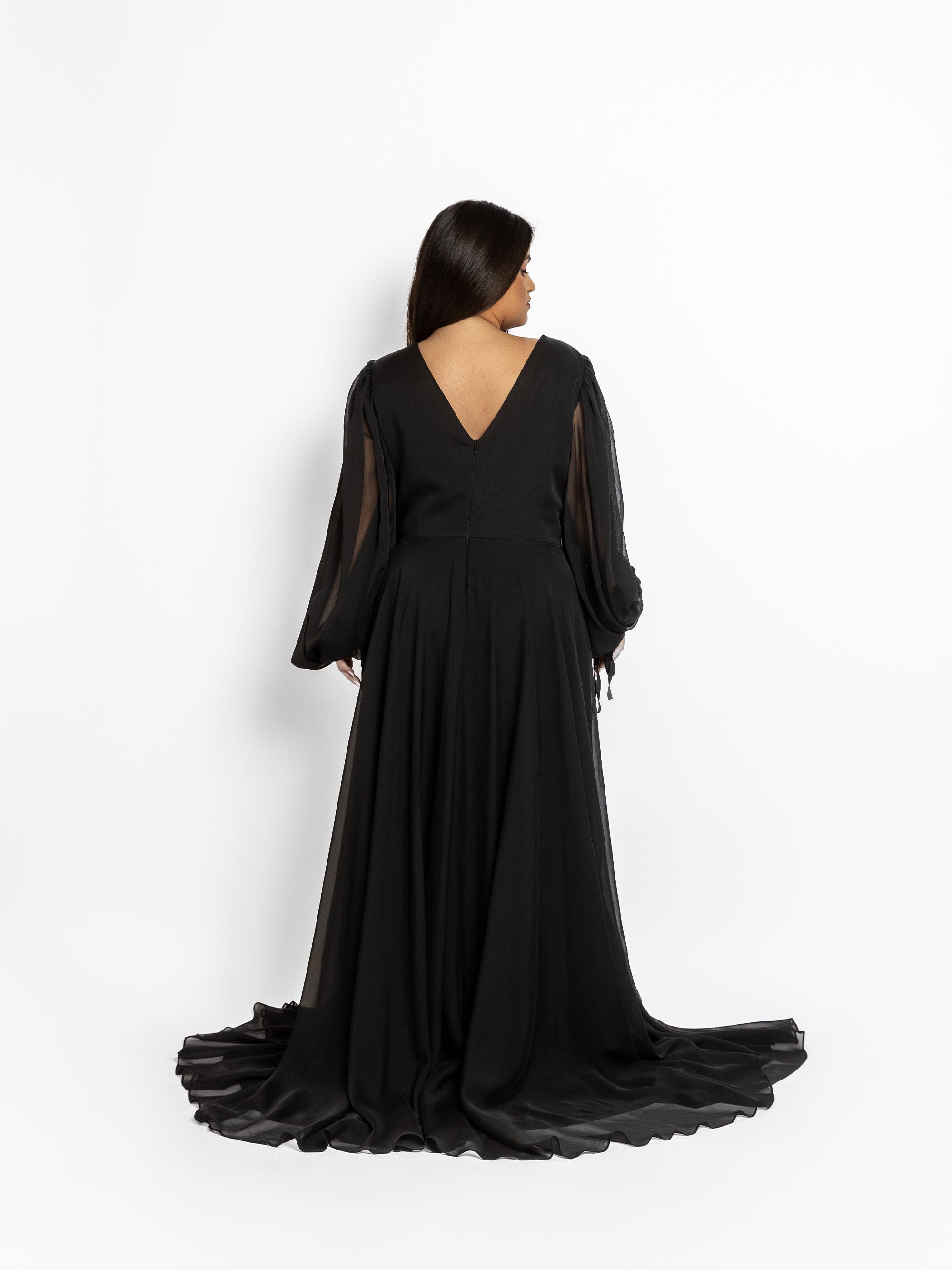 Rochie Lunga "Cassandra" Negru