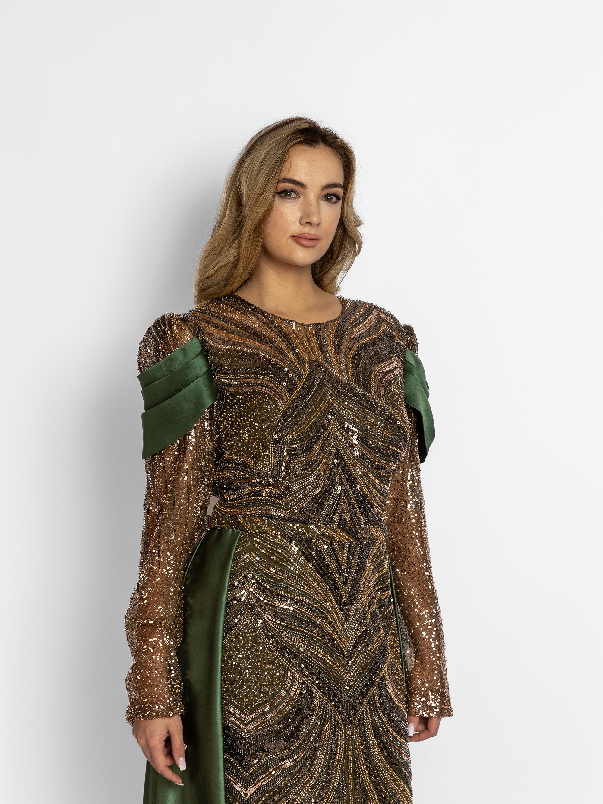 Rochie Lunga "Hecuba" Verde