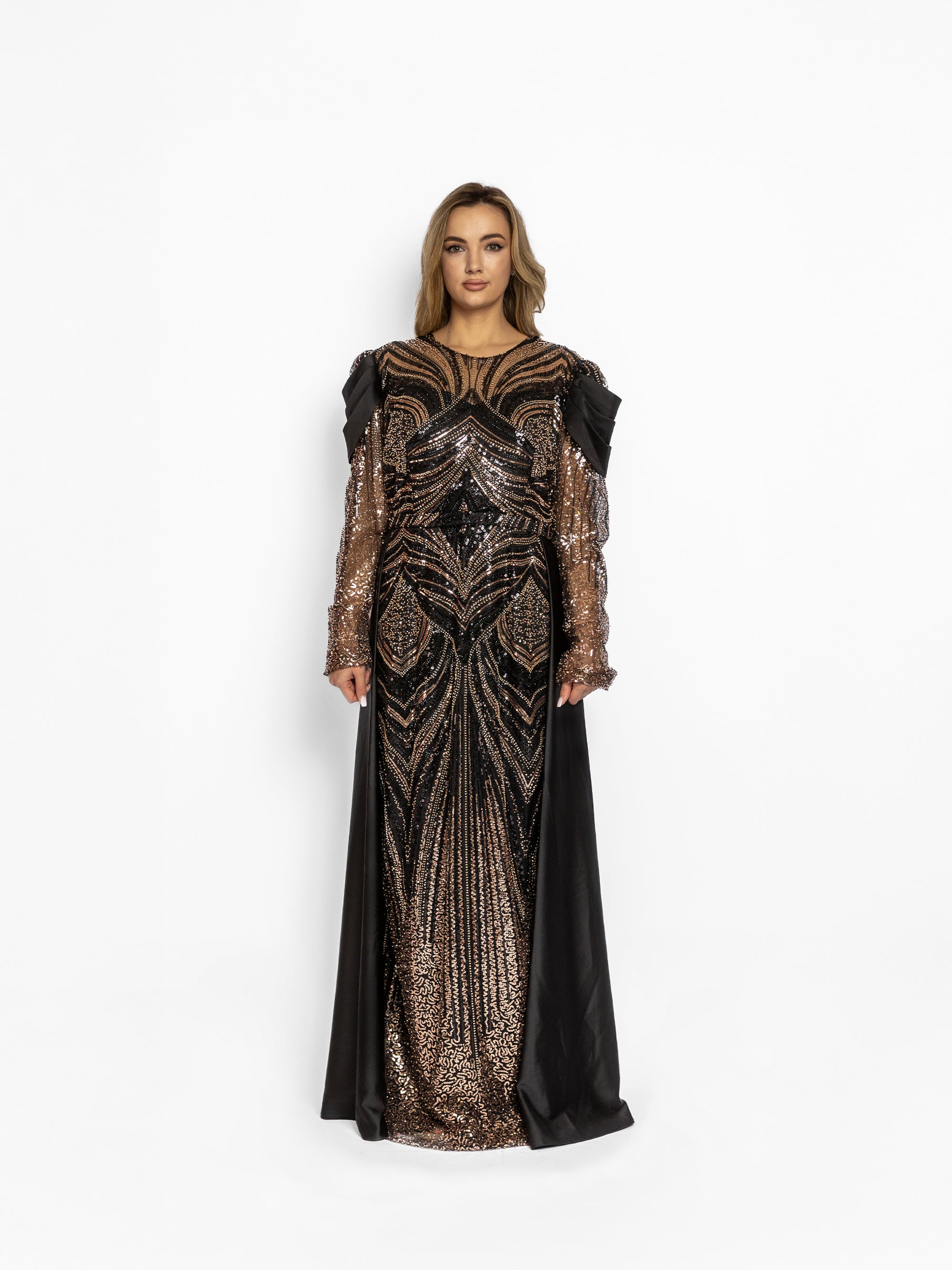 Rochie Lunga "Hecuba" Negru