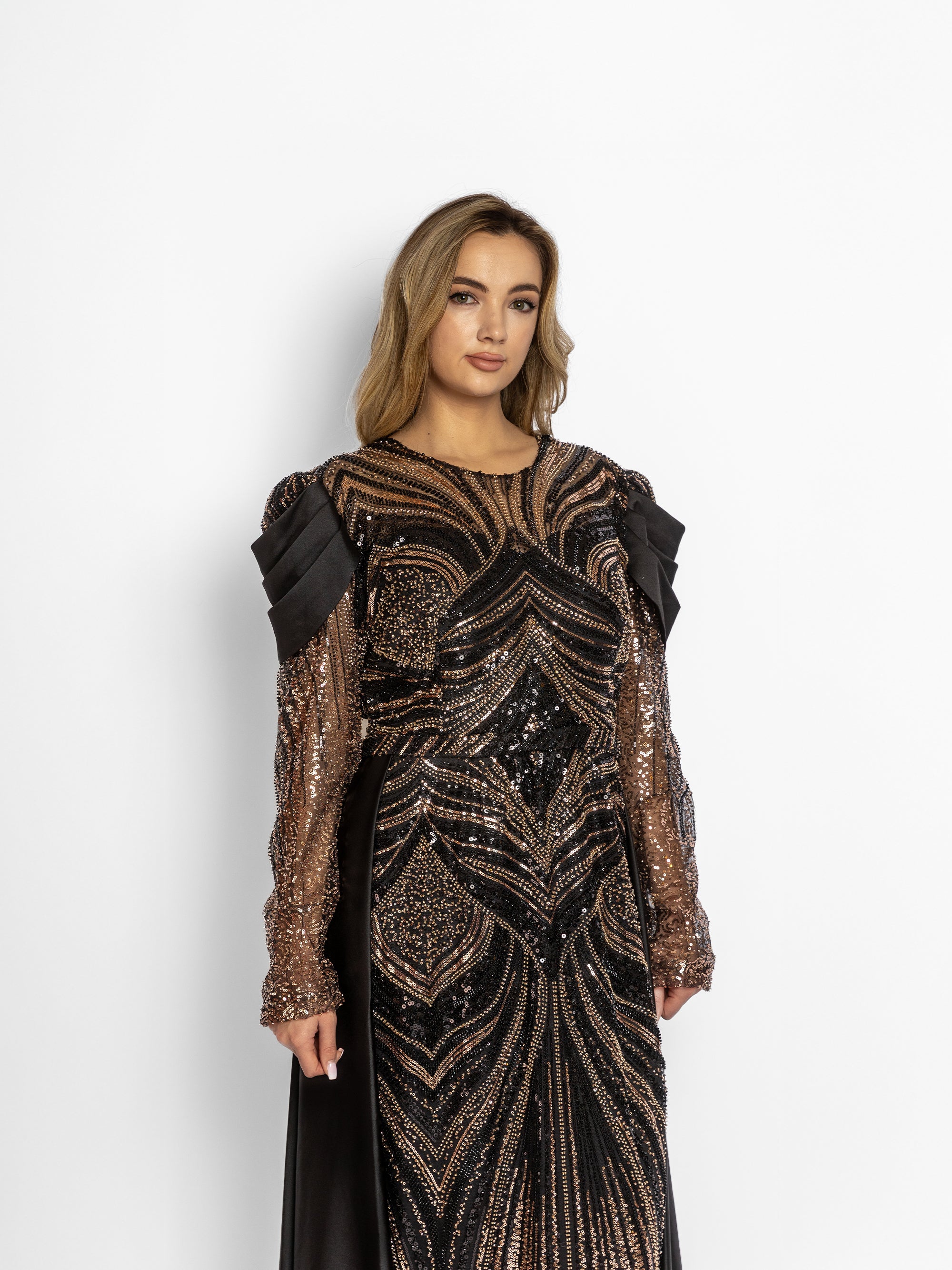 Rochie Lunga "Hecuba" Negru
