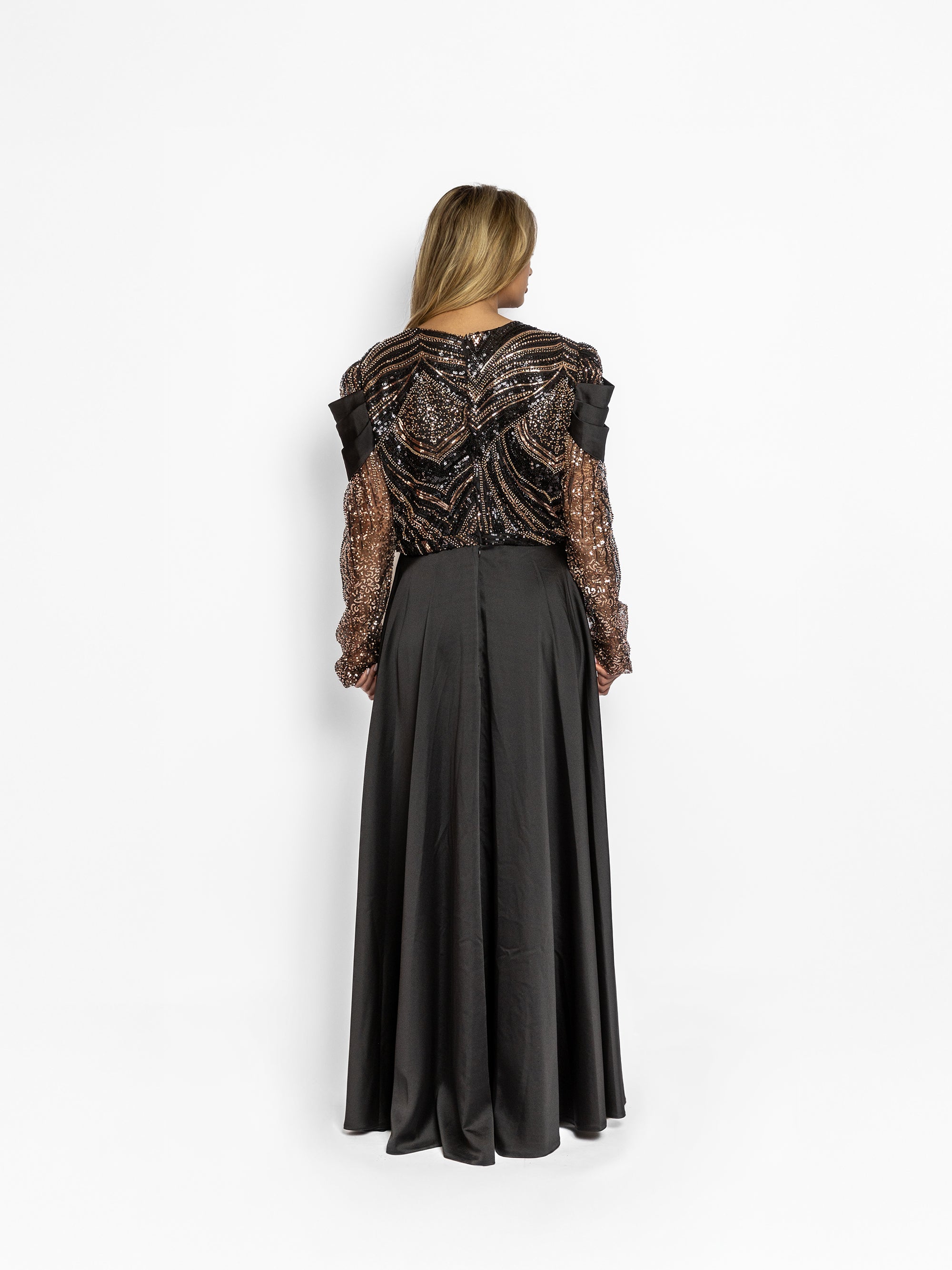 Rochie Lunga "Hecuba" Negru
