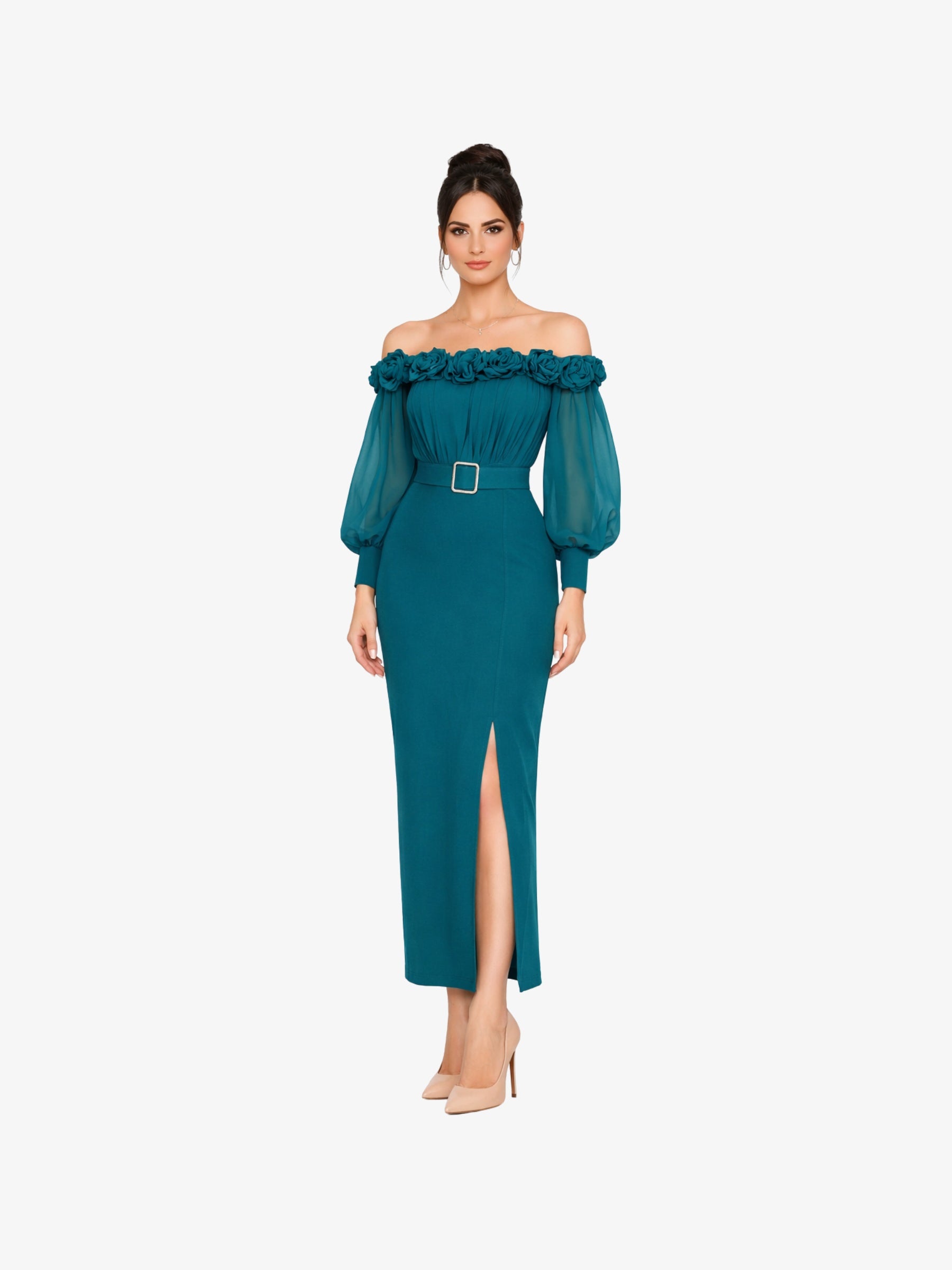 Rochie Midi “Alma”, Verde
