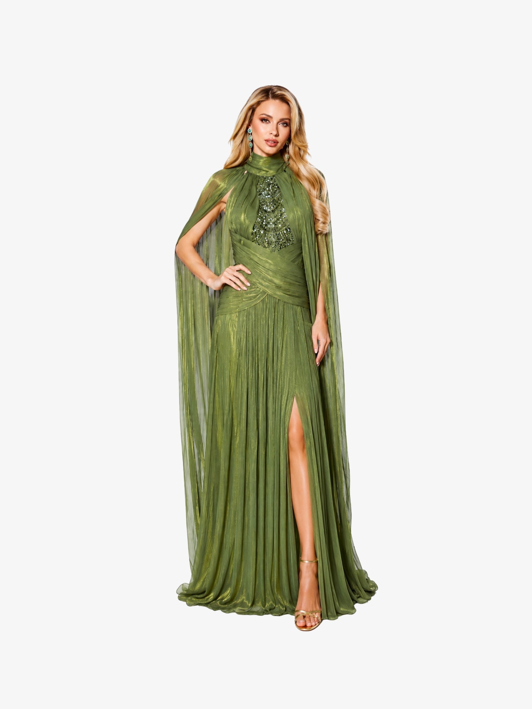 Rochie Lunga “Agatha”, Verde - (Video)